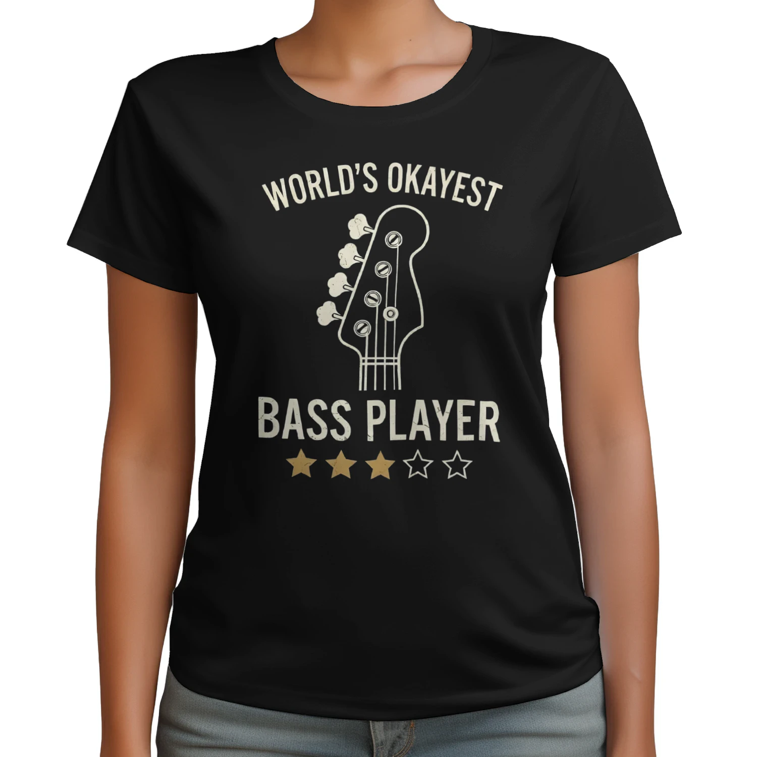 World_s Okayest Bass Player Funny Graphic T-Shirt
