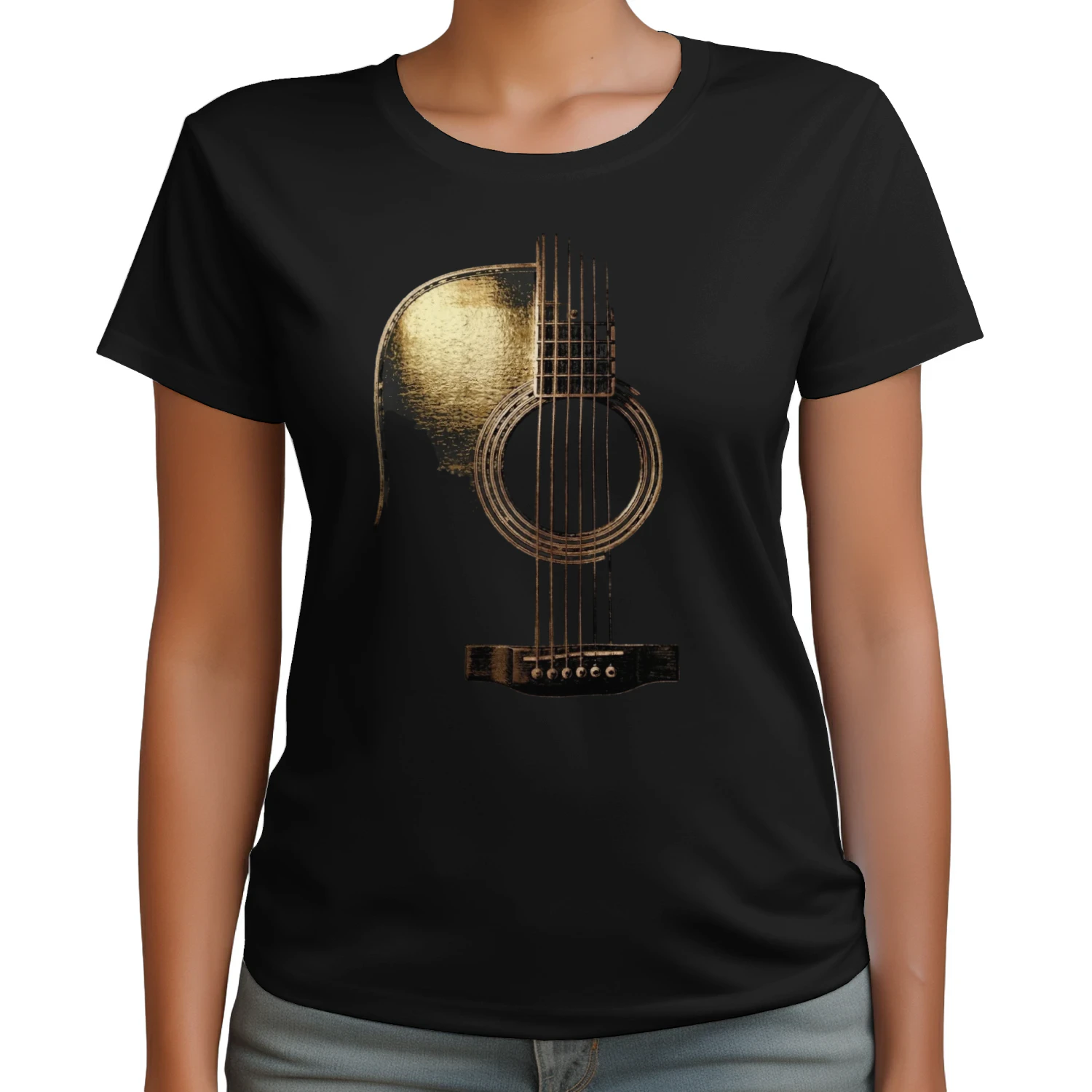 Guitar Abstract Acoustic Guitar Tee