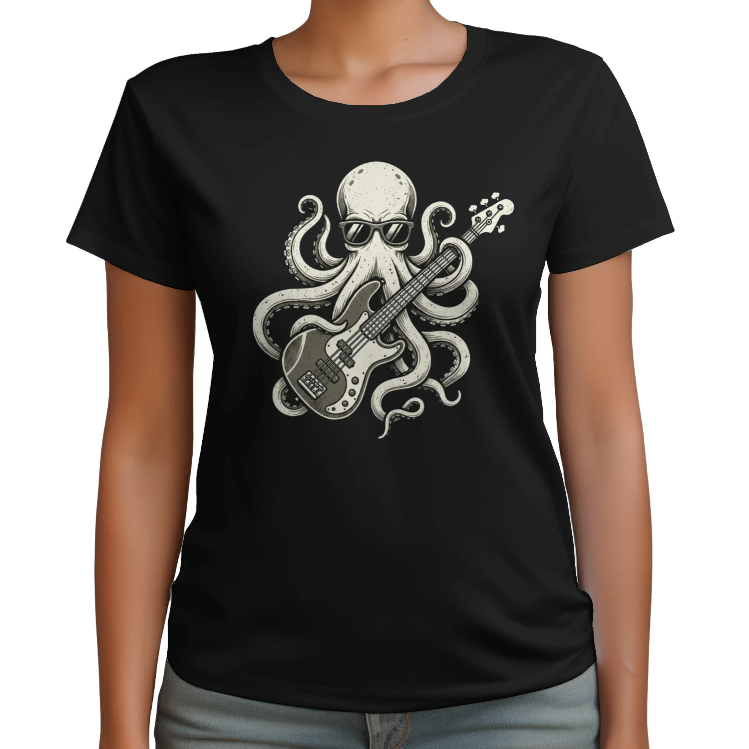 Cool Octopus Musician Art Tee