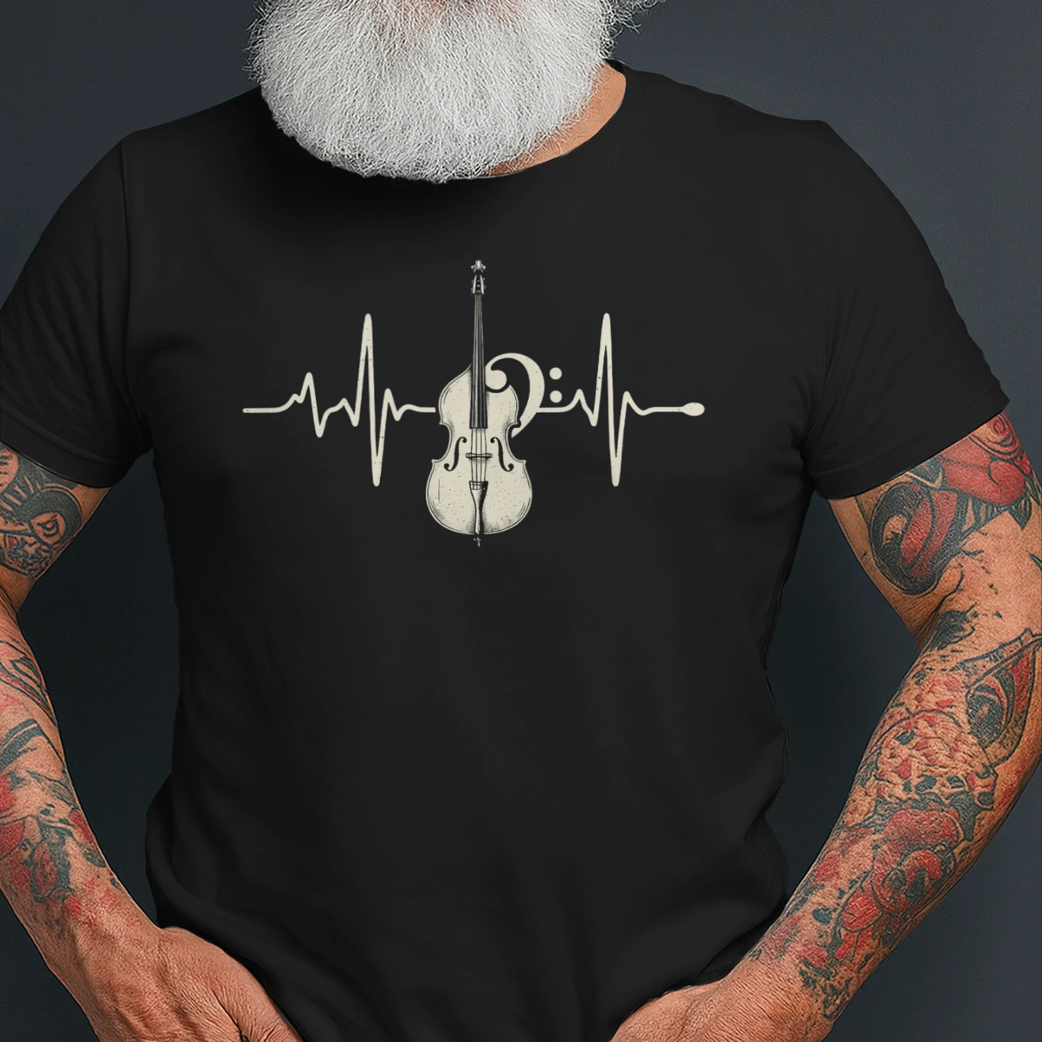 Double Bass Heartbeat Graphic Tee