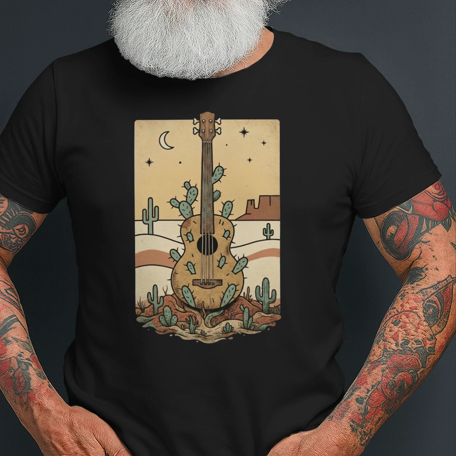 Retro Desert Acoustic Bass Tee