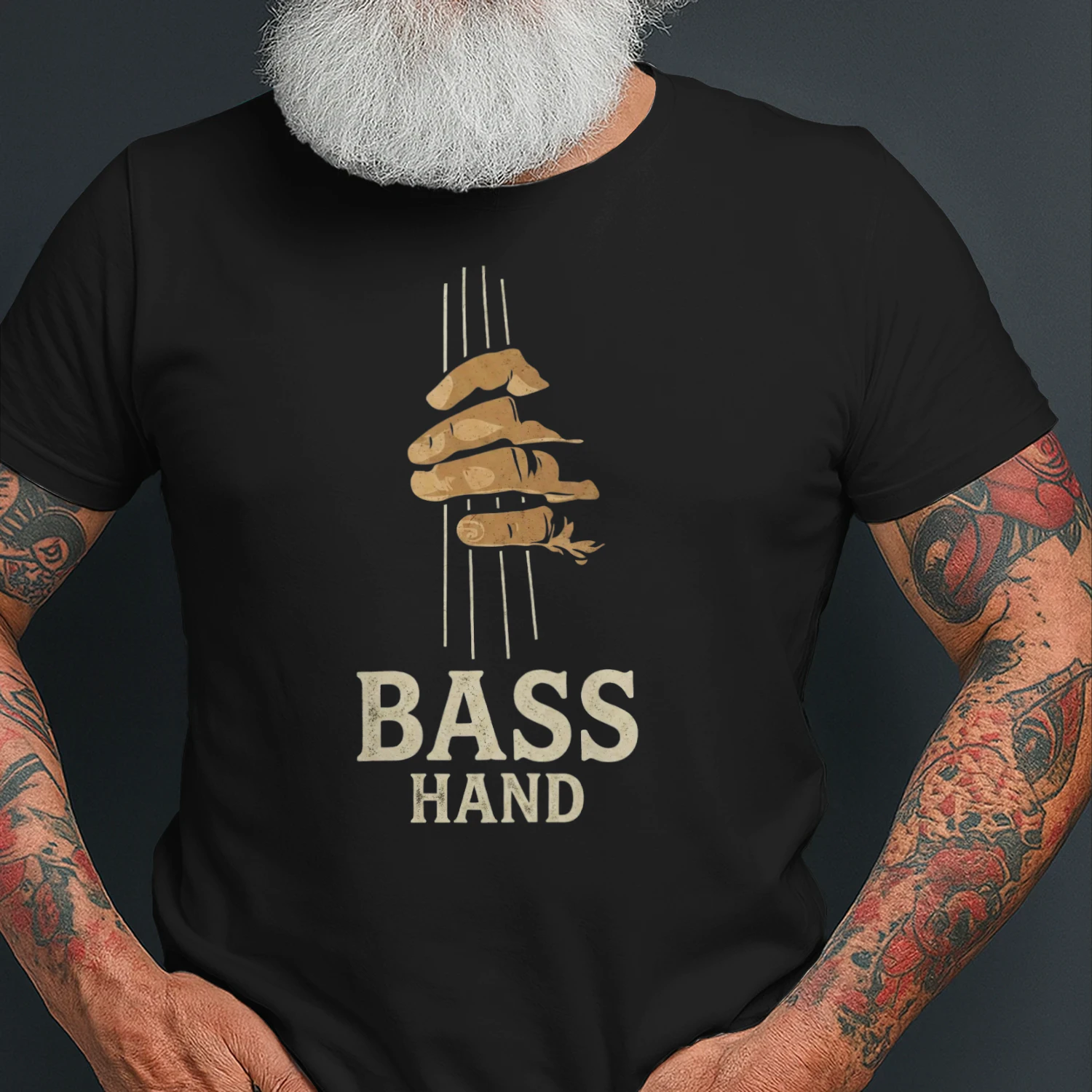 Minimalist Bass Hand Graphic Tee
