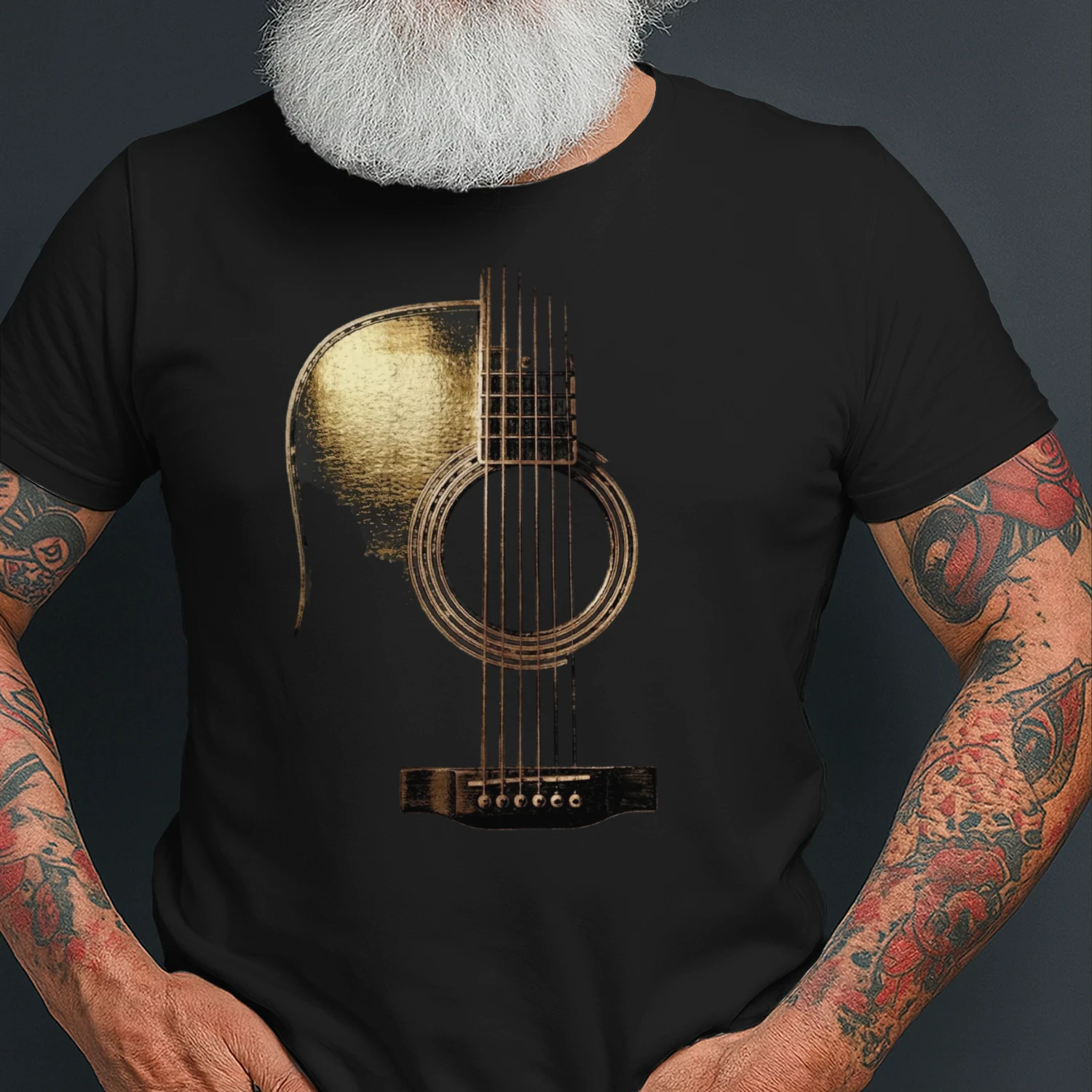 Guitar Abstract Acoustic Guitar Tee