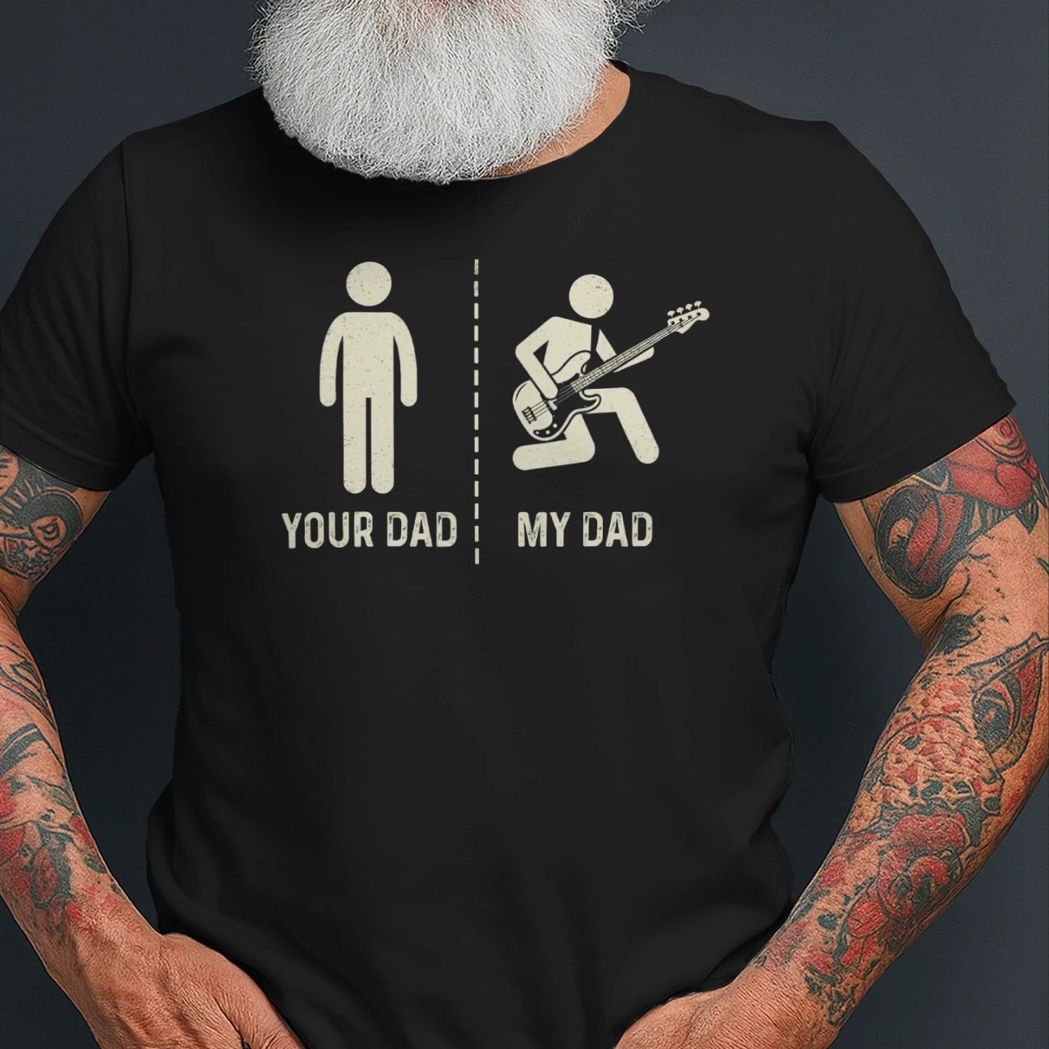 Funny Bass Player Father Graphic T-Shirt