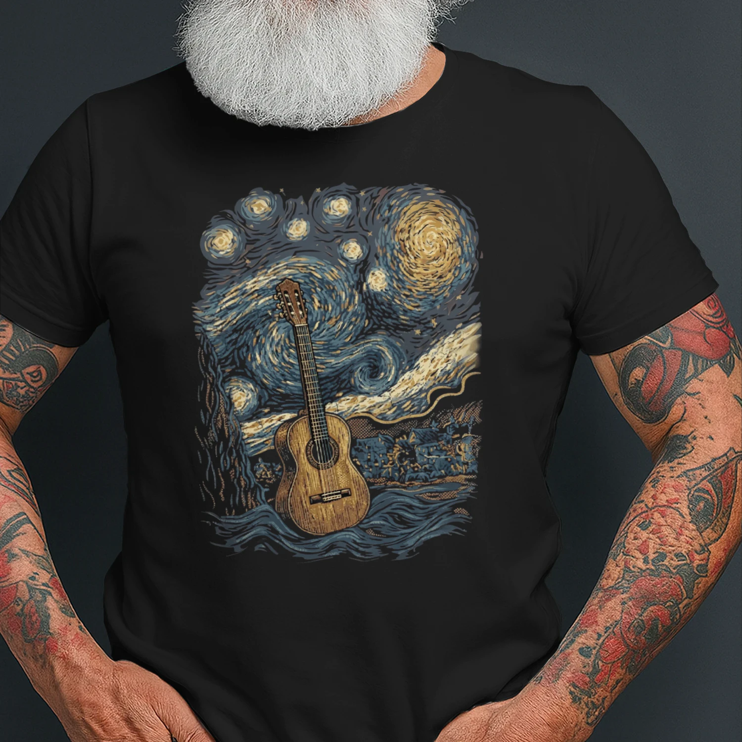Acoustic Guitar Starry Night Van Gogh