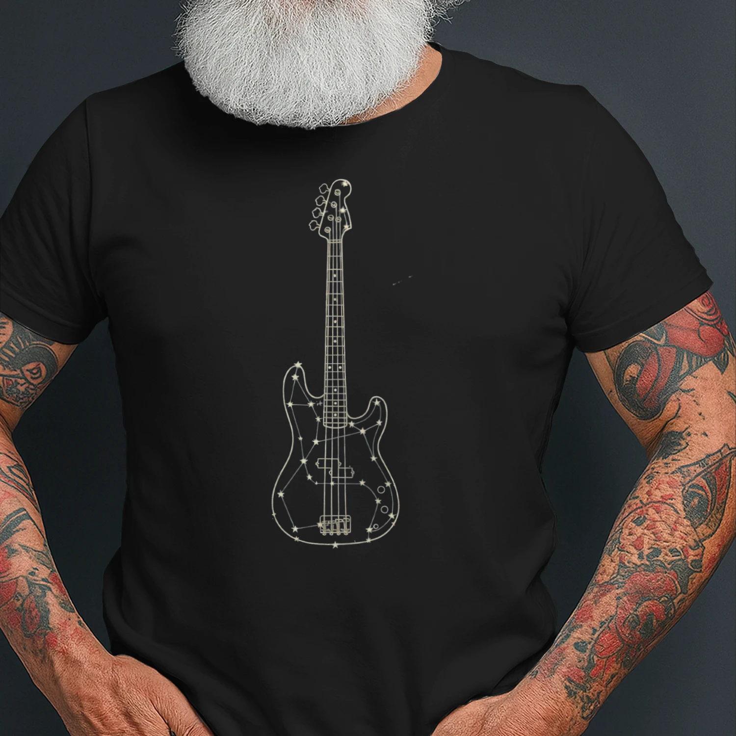 Celestial Constellation Bass Guitar Tee