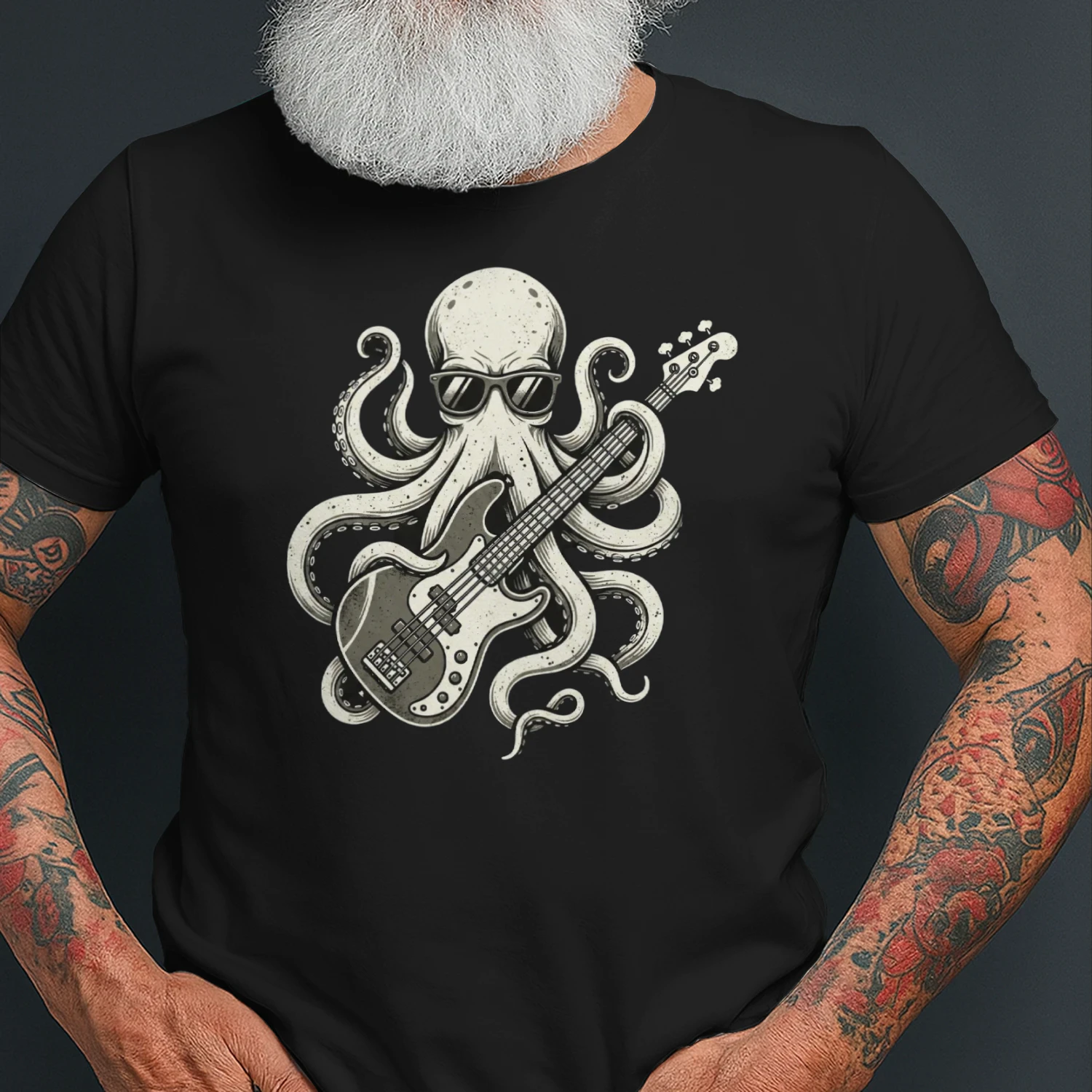 Cool Octopus Musician Art Tee