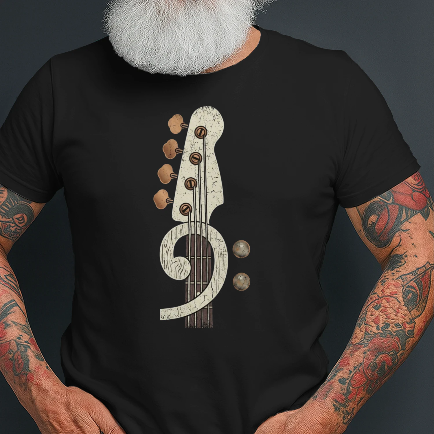 Bass Headstock Clef Graphic Tee