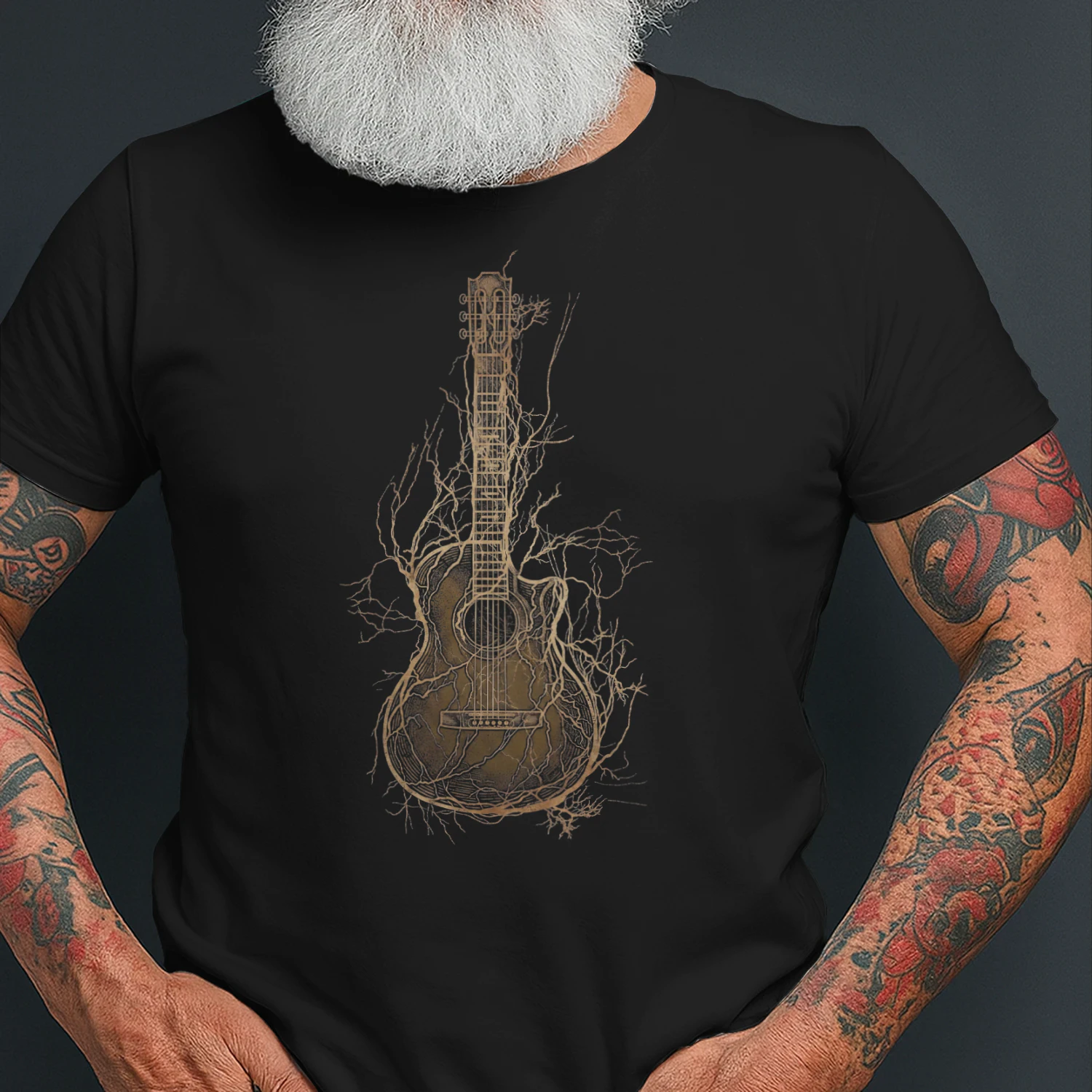 Rooted Acoustic Guitar Nature