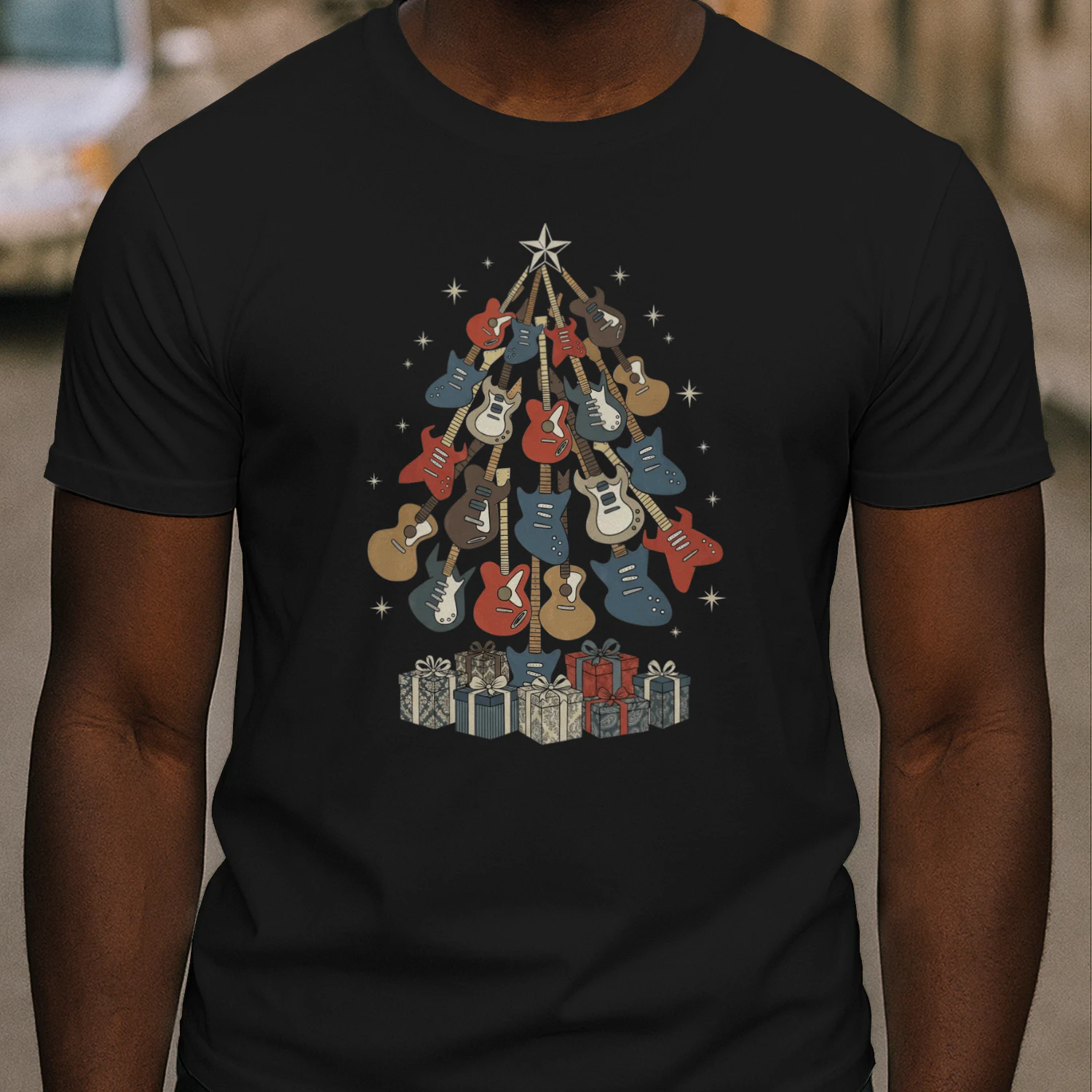 Christmas Guitar Retro Gifts