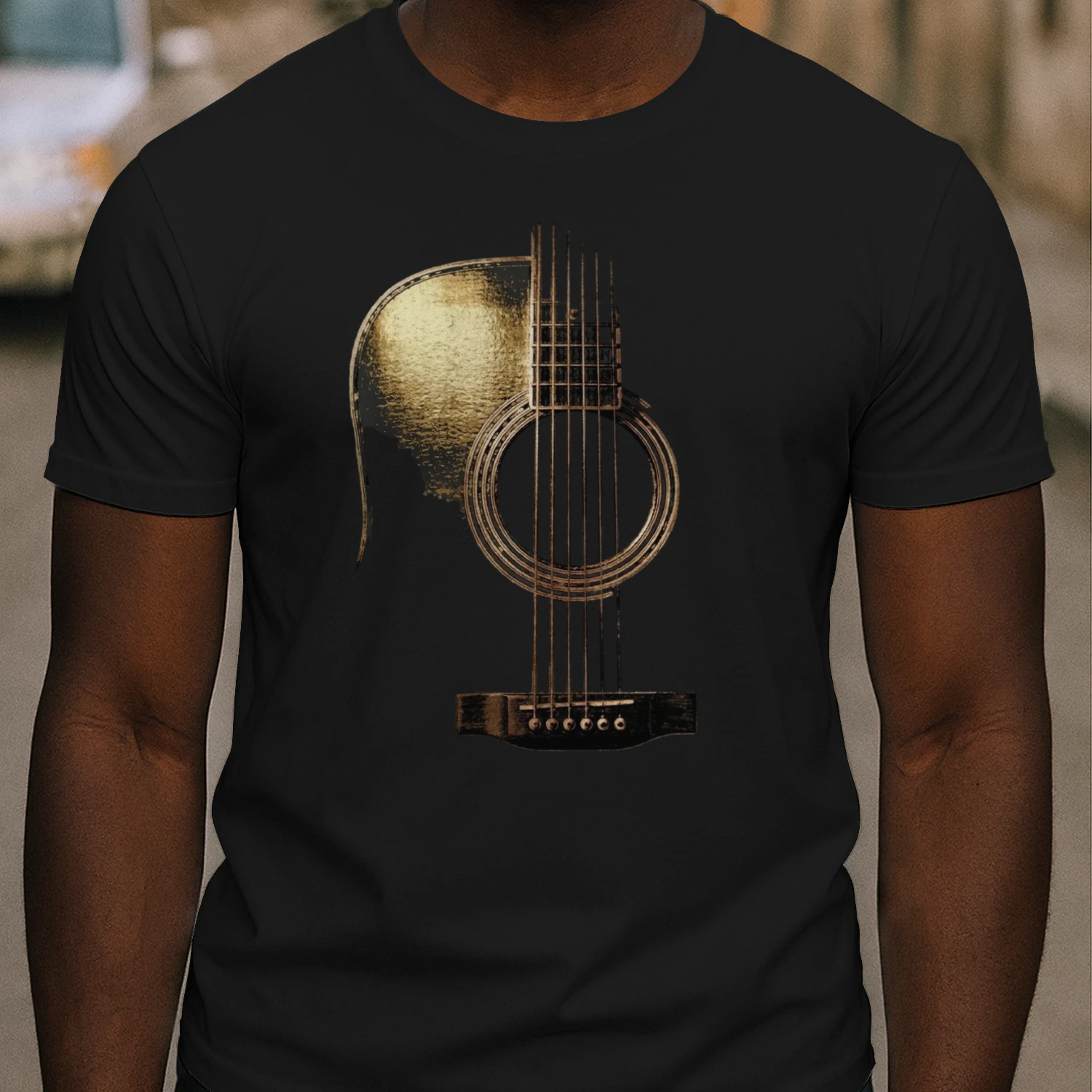 Guitar Abstract Acoustic Guitar Tee