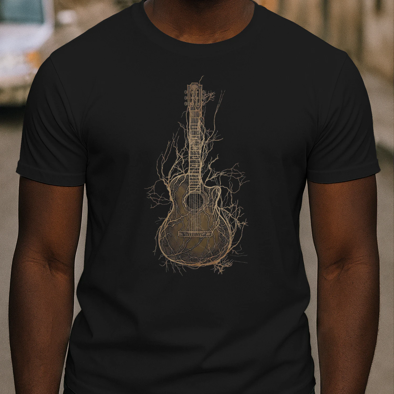 Rooted Acoustic Guitar Nature