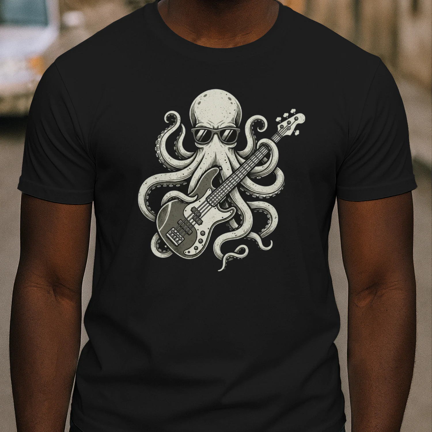 Cool Octopus Musician Art Tee