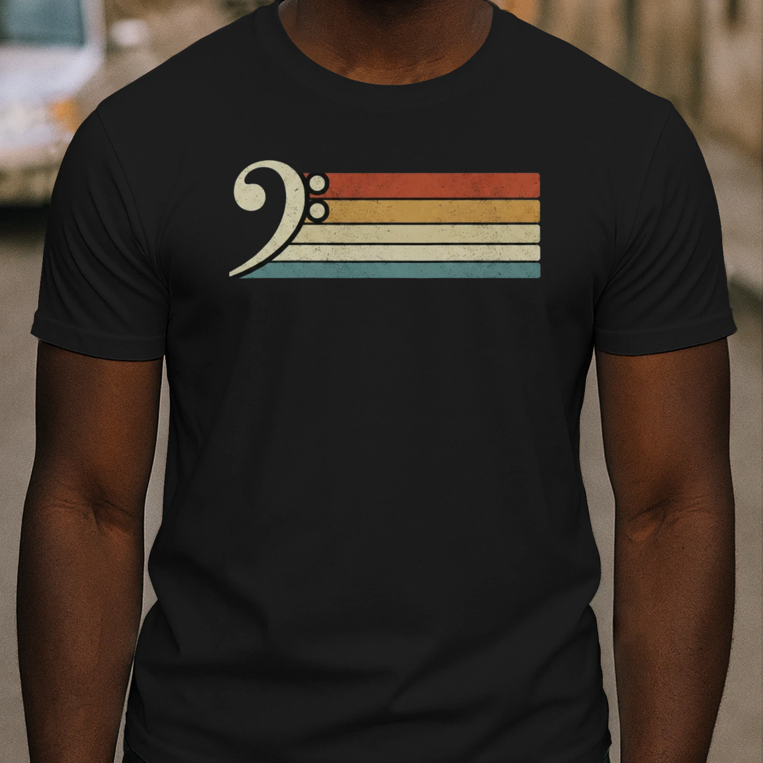 Classic Bass Guitar Player Stripe T-Shirt