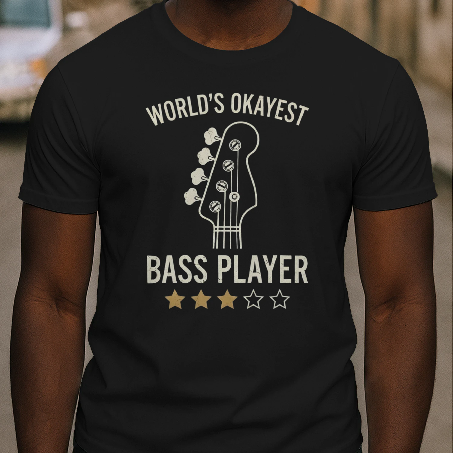 World_s Okayest Bass Player Funny Graphic T-Shirt