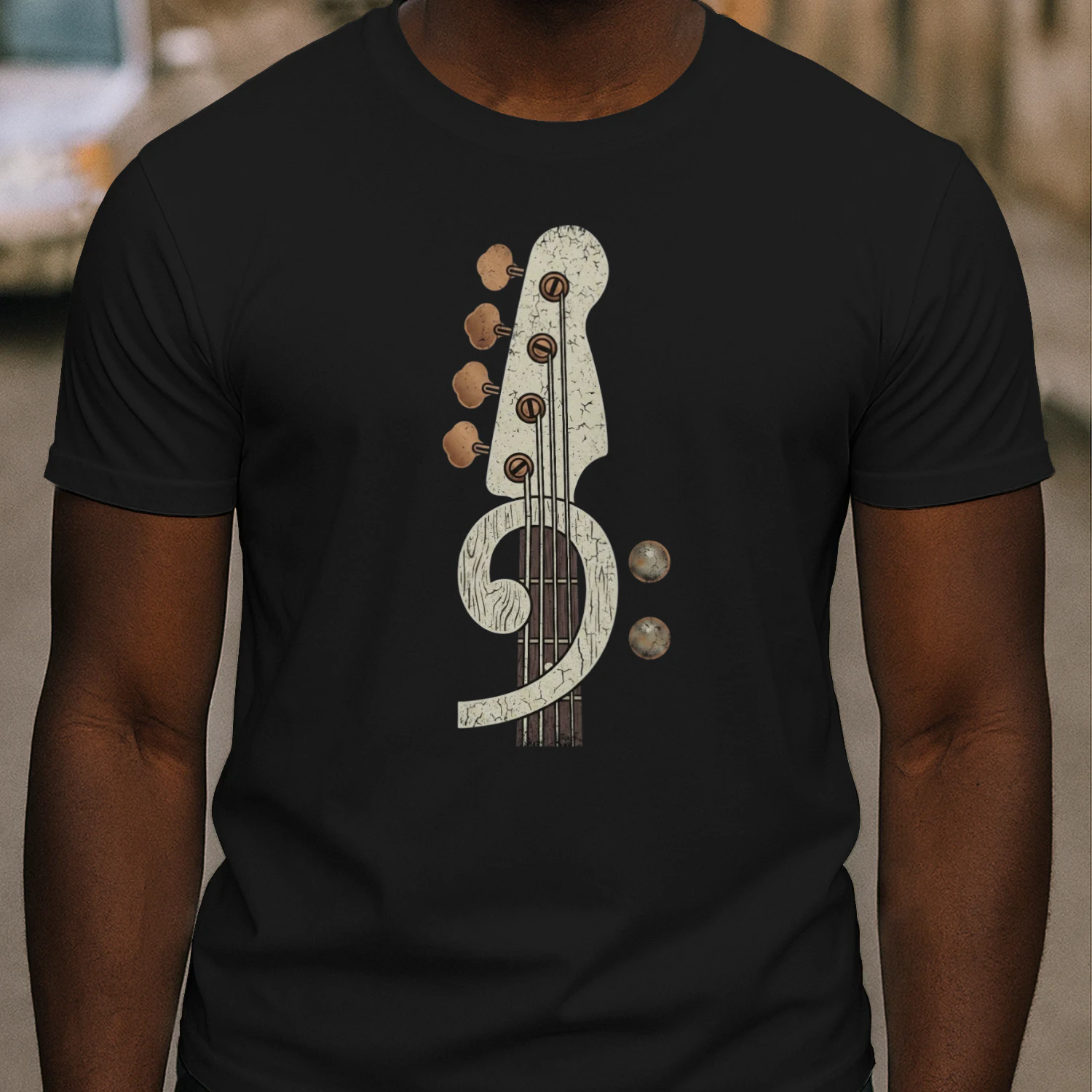 Bass Headstock Clef Graphic Tee