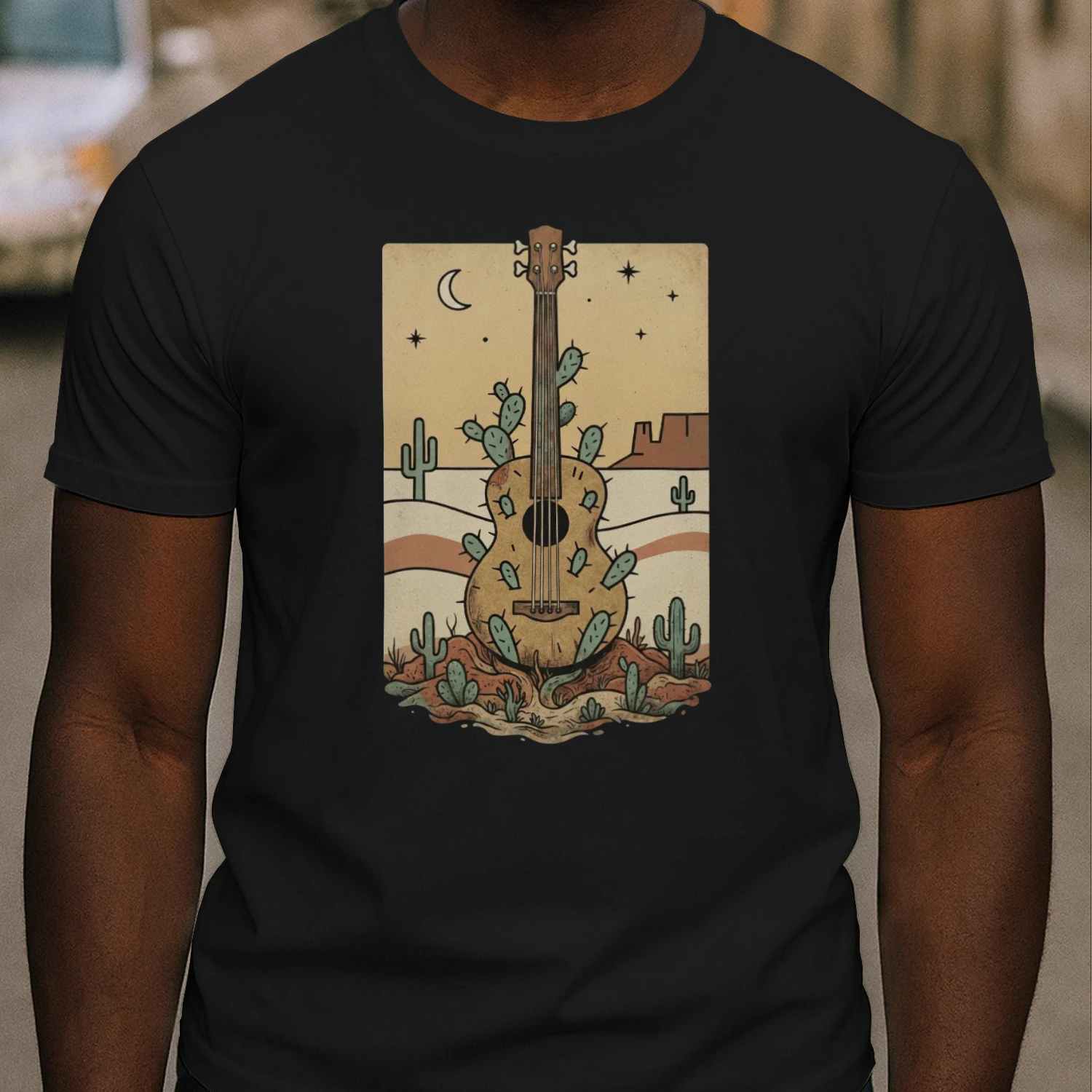 Retro Desert Acoustic Bass Tee