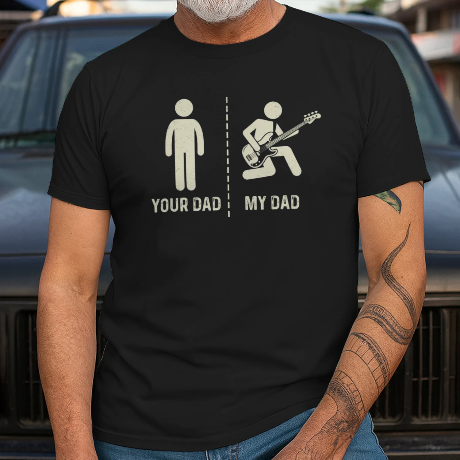 Funny Bass Player Father Graphic T-Shirt