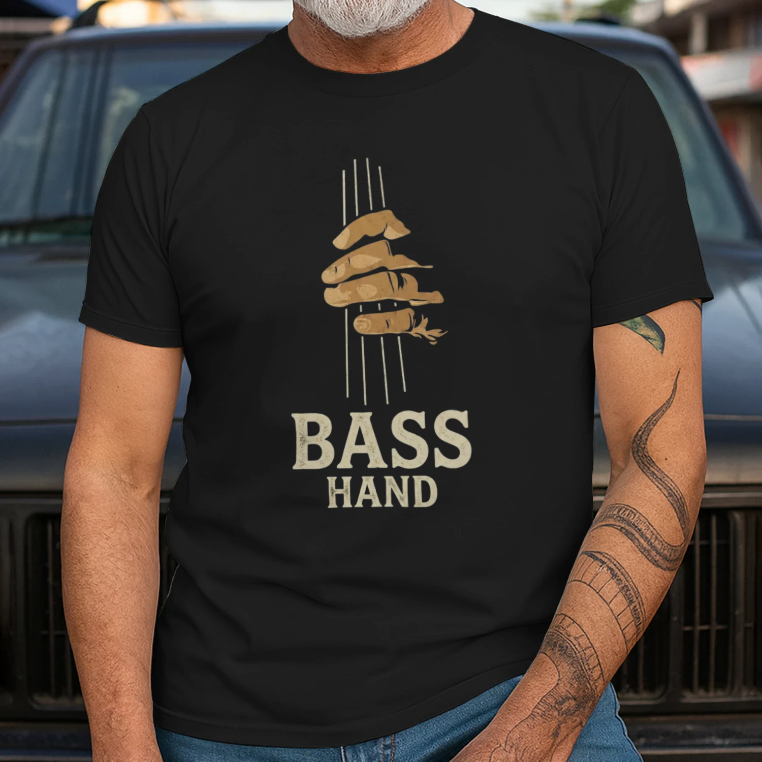 Minimalist Bass Hand Graphic Tee