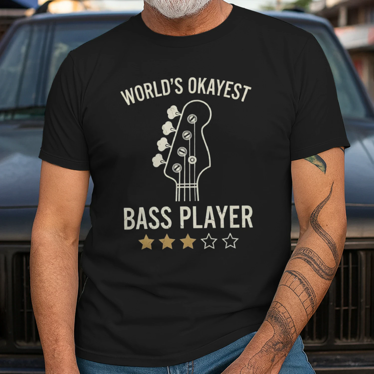 World_s Okayest Bass Player Funny Graphic T-Shirt