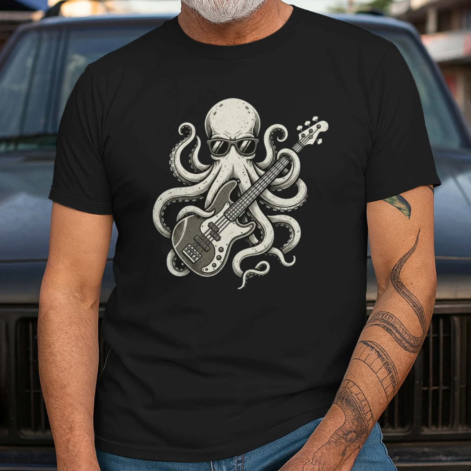Cool Octopus Musician Art Tee