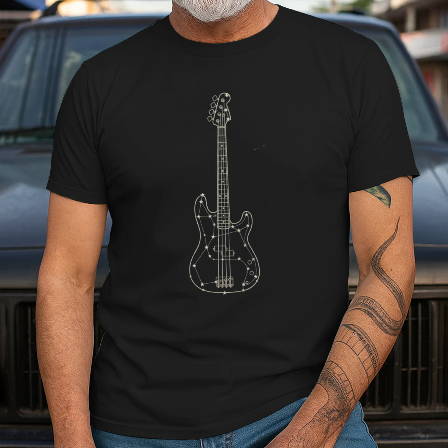 Celestial Constellation Bass Guitar Tee
