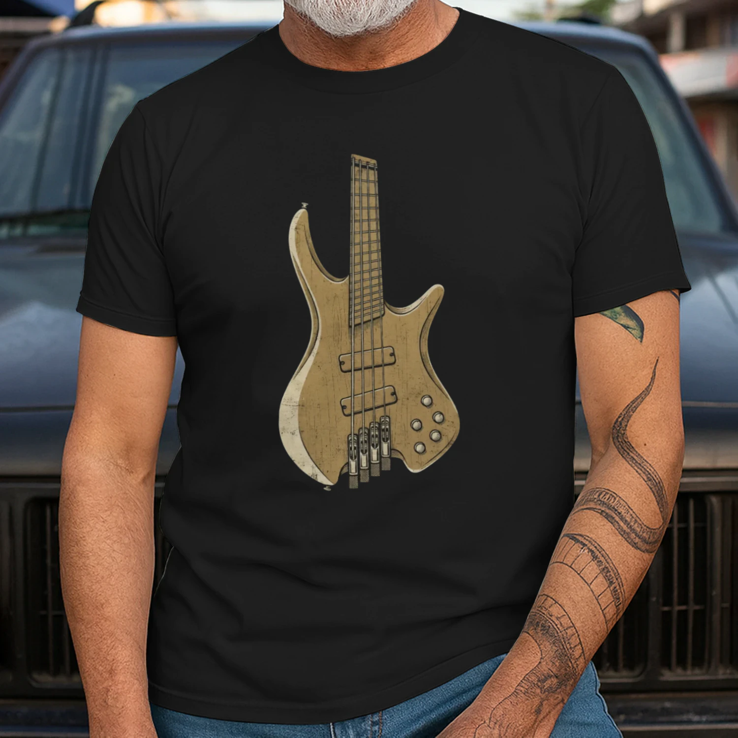 Modern Electric Bass Guitar Tee