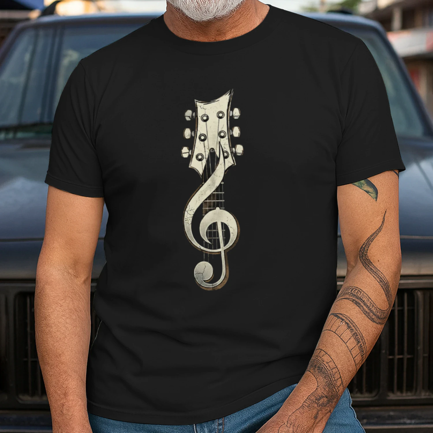 Guitar Guitar-Music-note-Vintage
