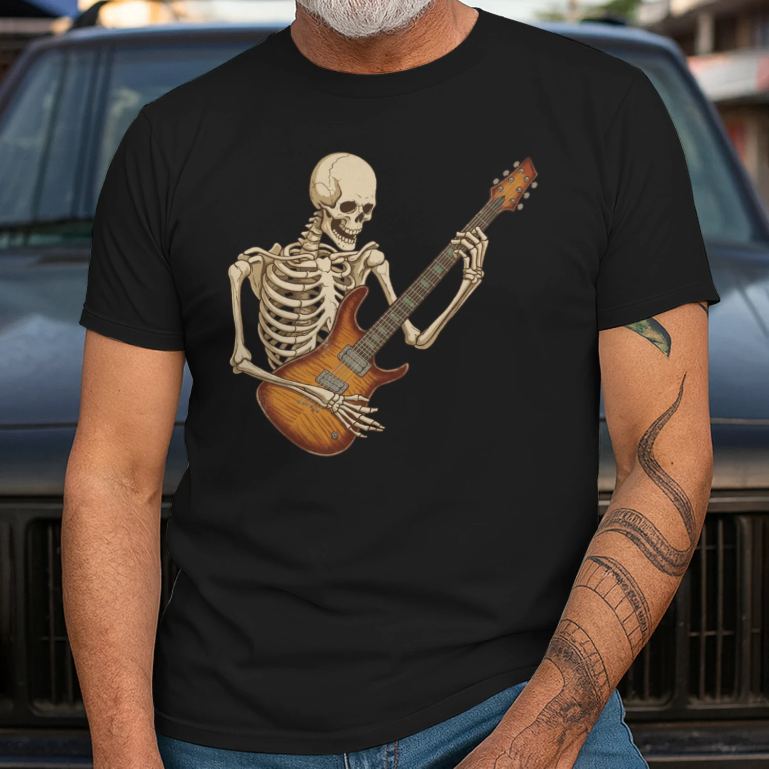 Skeleton Flamed Maple Guitarist