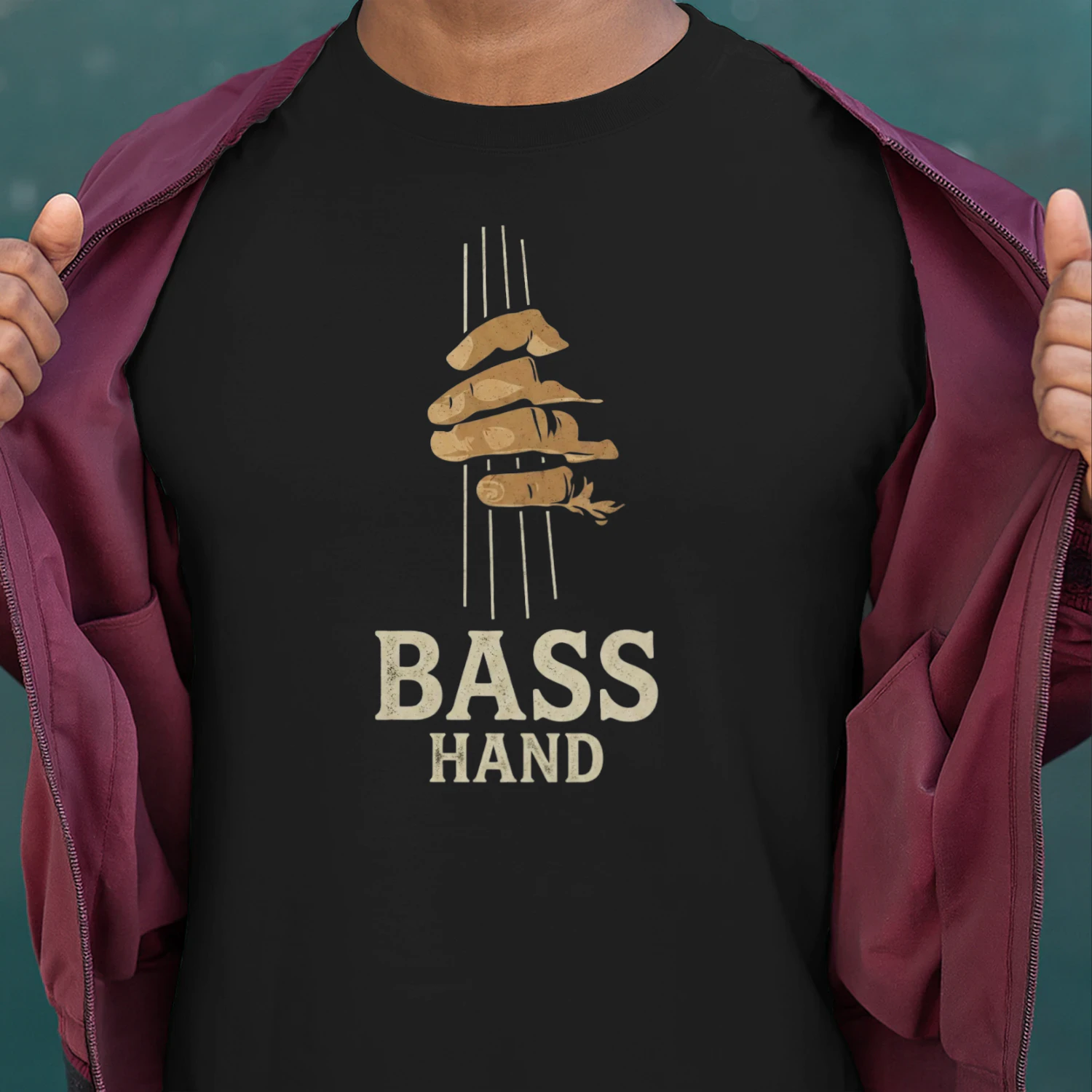 Minimalist Bass Hand Graphic Tee