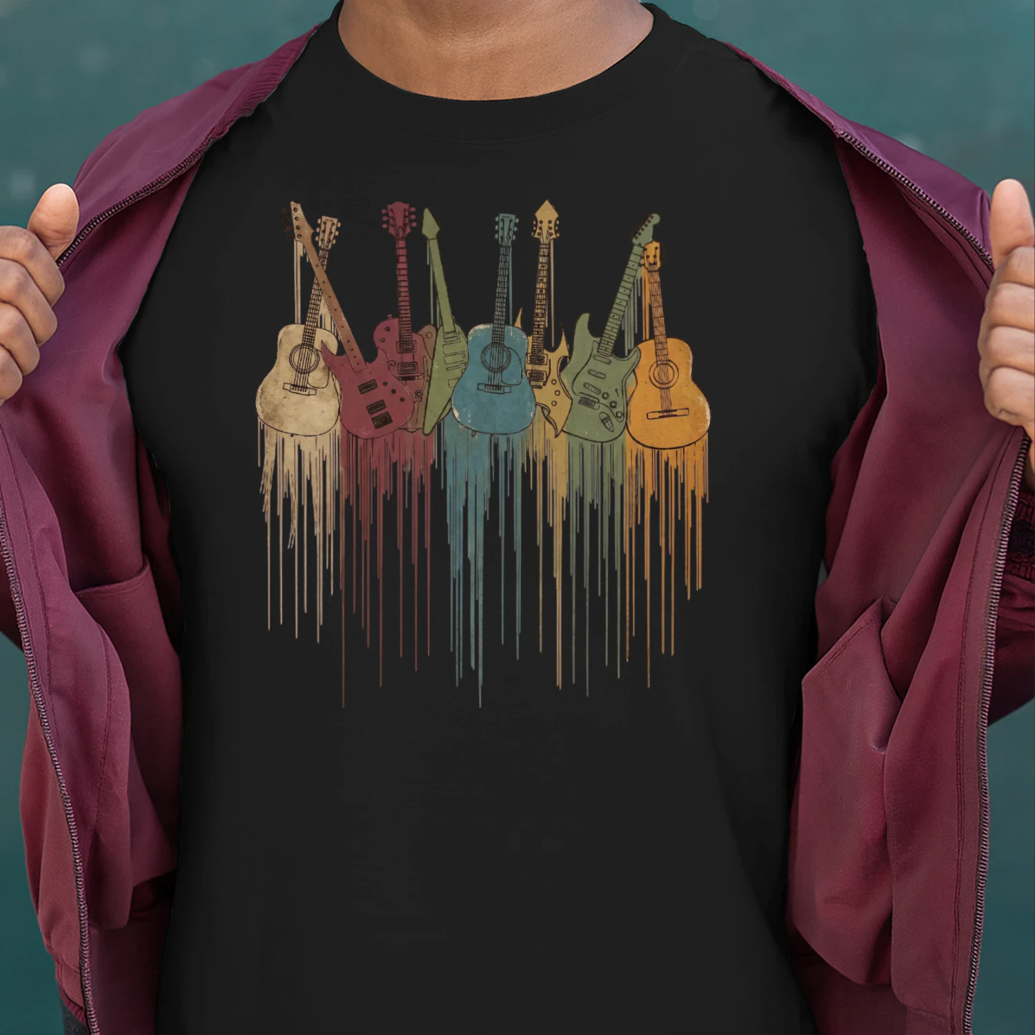 Dripping Paint Guitar Collection