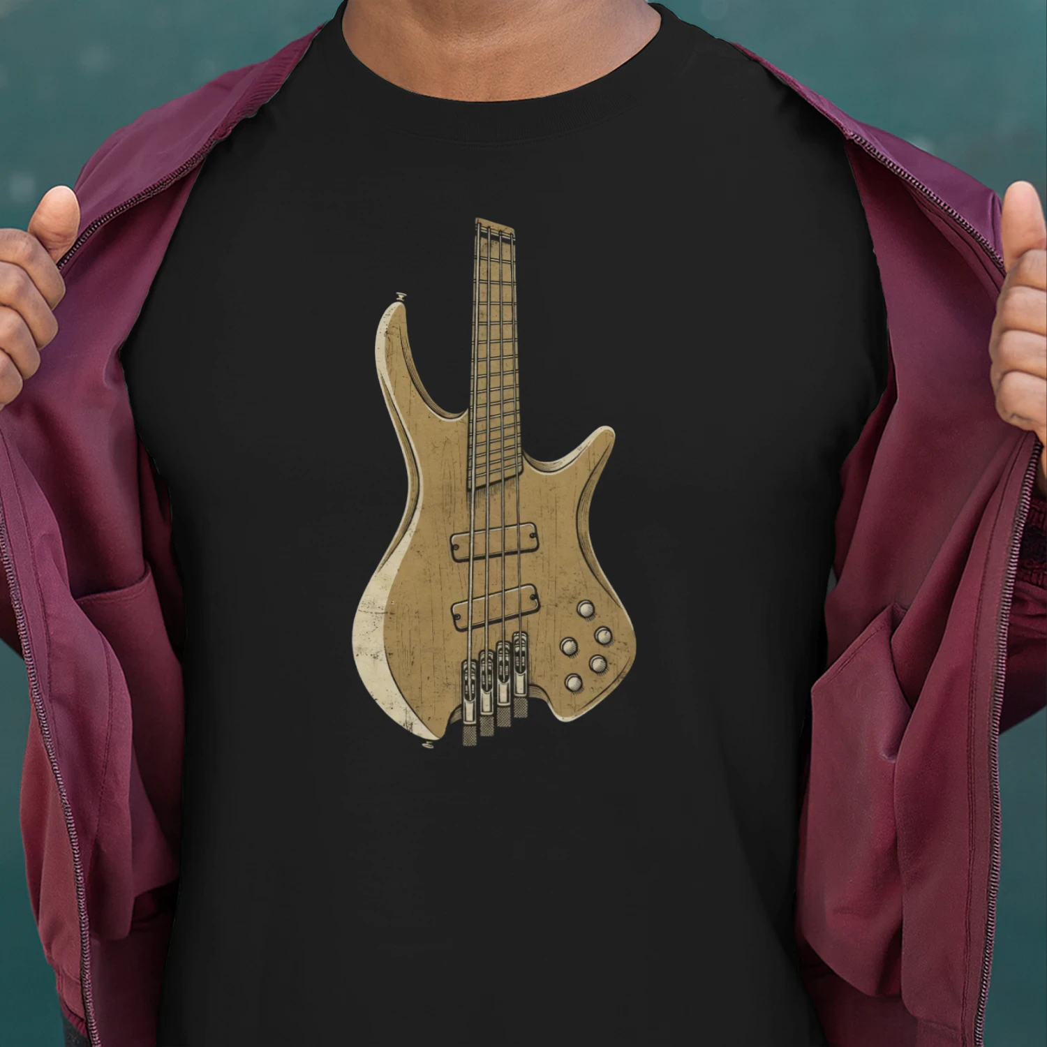 Modern Electric Bass Guitar Tee