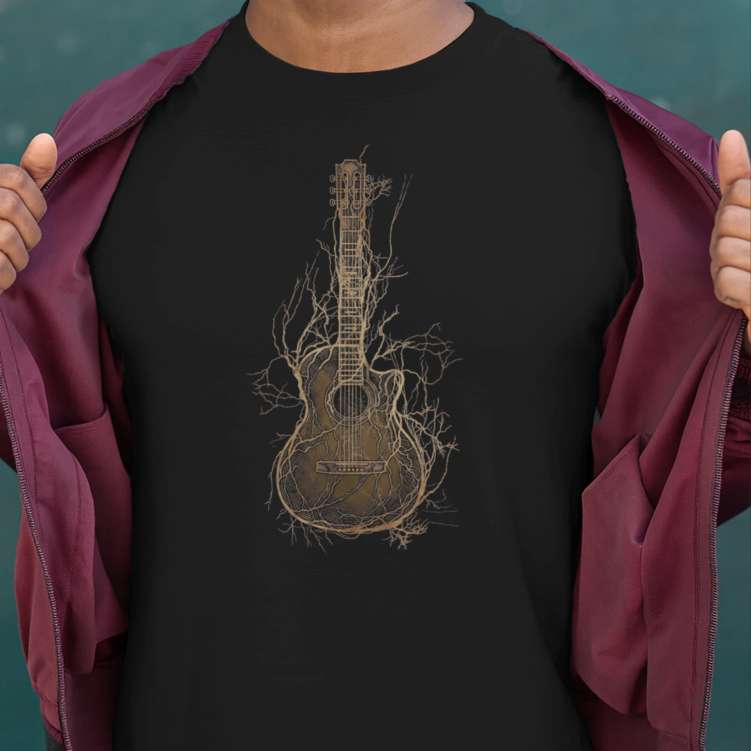 Rooted Acoustic Guitar Nature