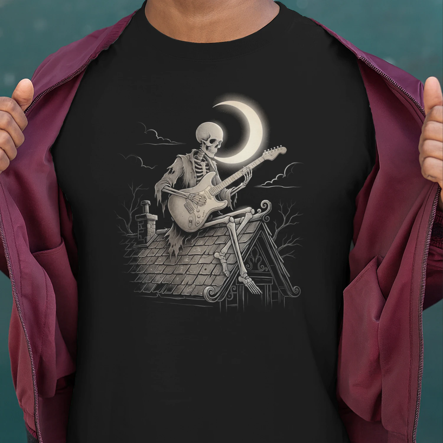 Halloween Guitar Skeleton Halloween Night