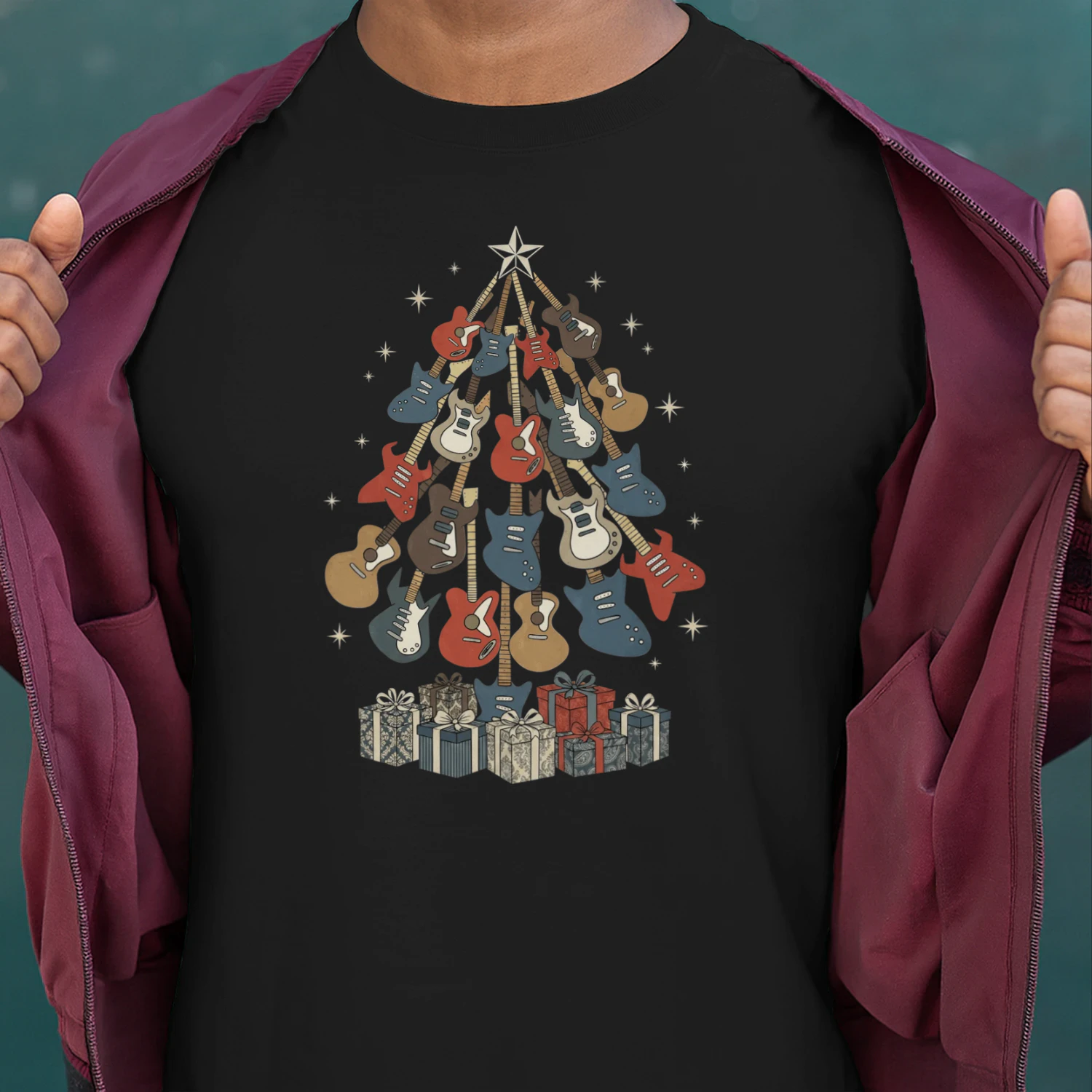 Christmas Guitar Retro Gifts