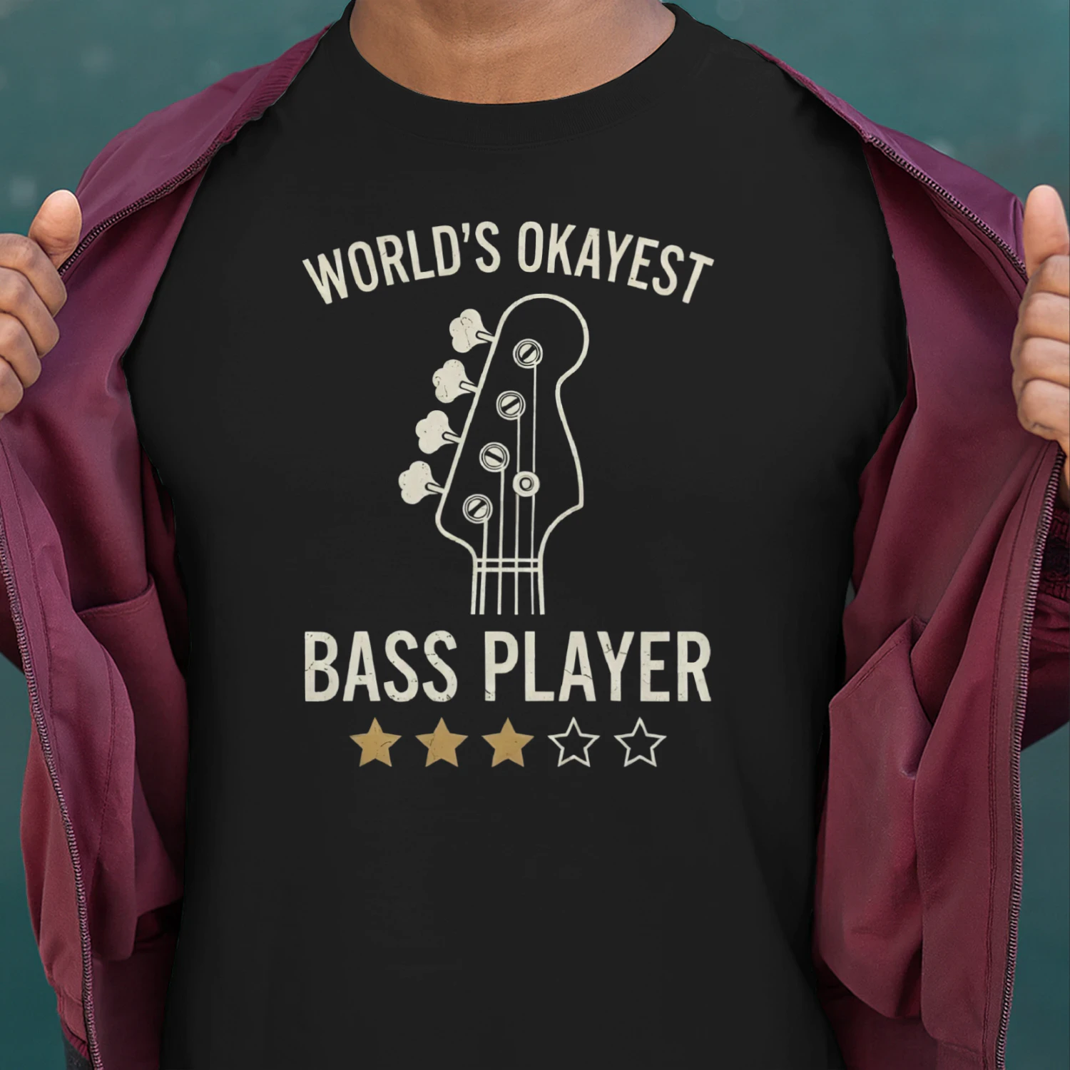 World_s Okayest Bass Player Funny Graphic T-Shirt