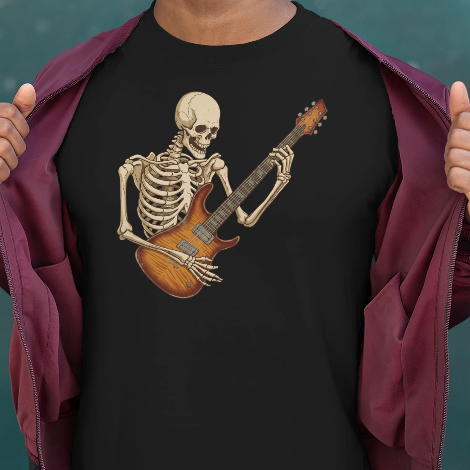 Skeleton Flamed Maple Guitarist