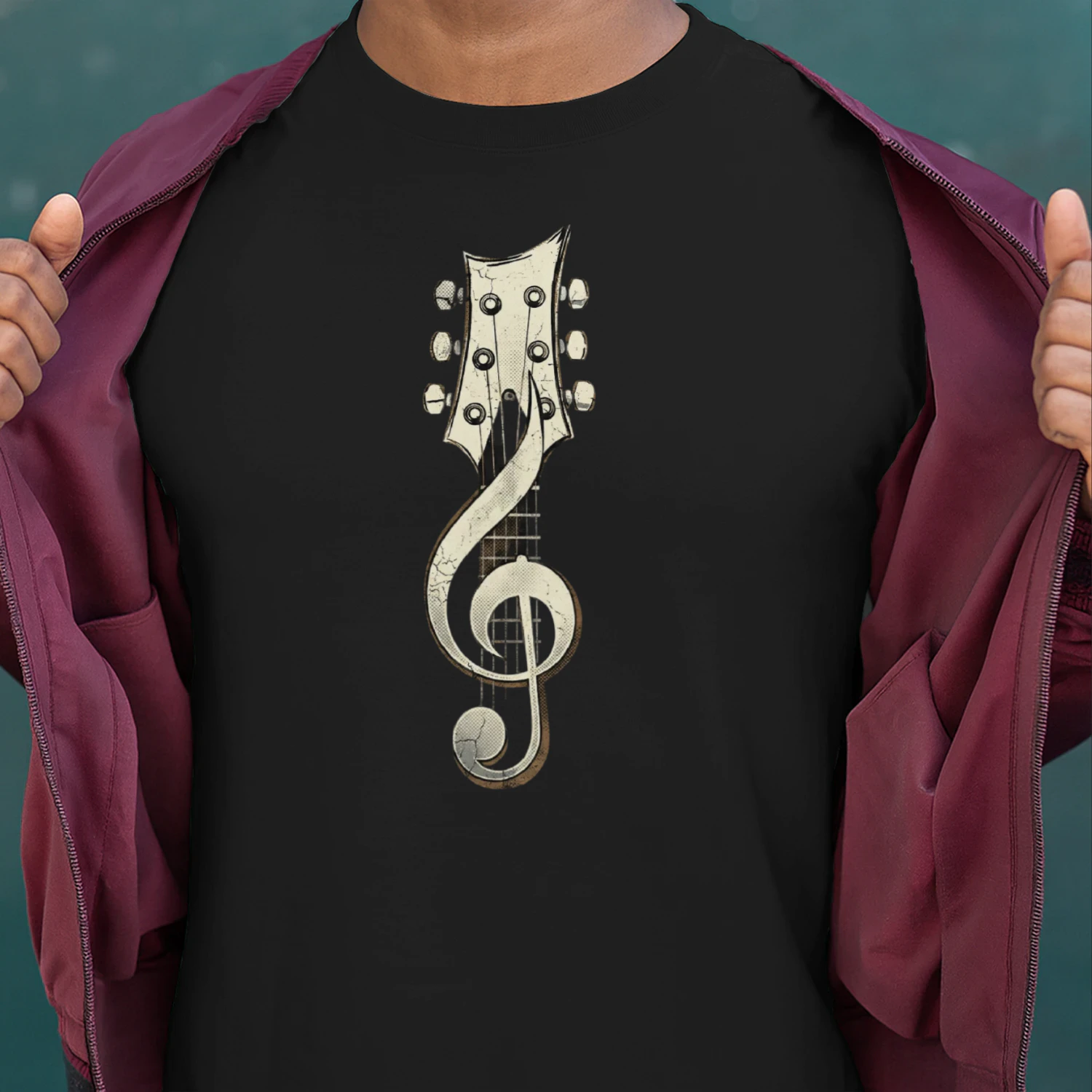 Guitar Guitar-Music-note-Vintage