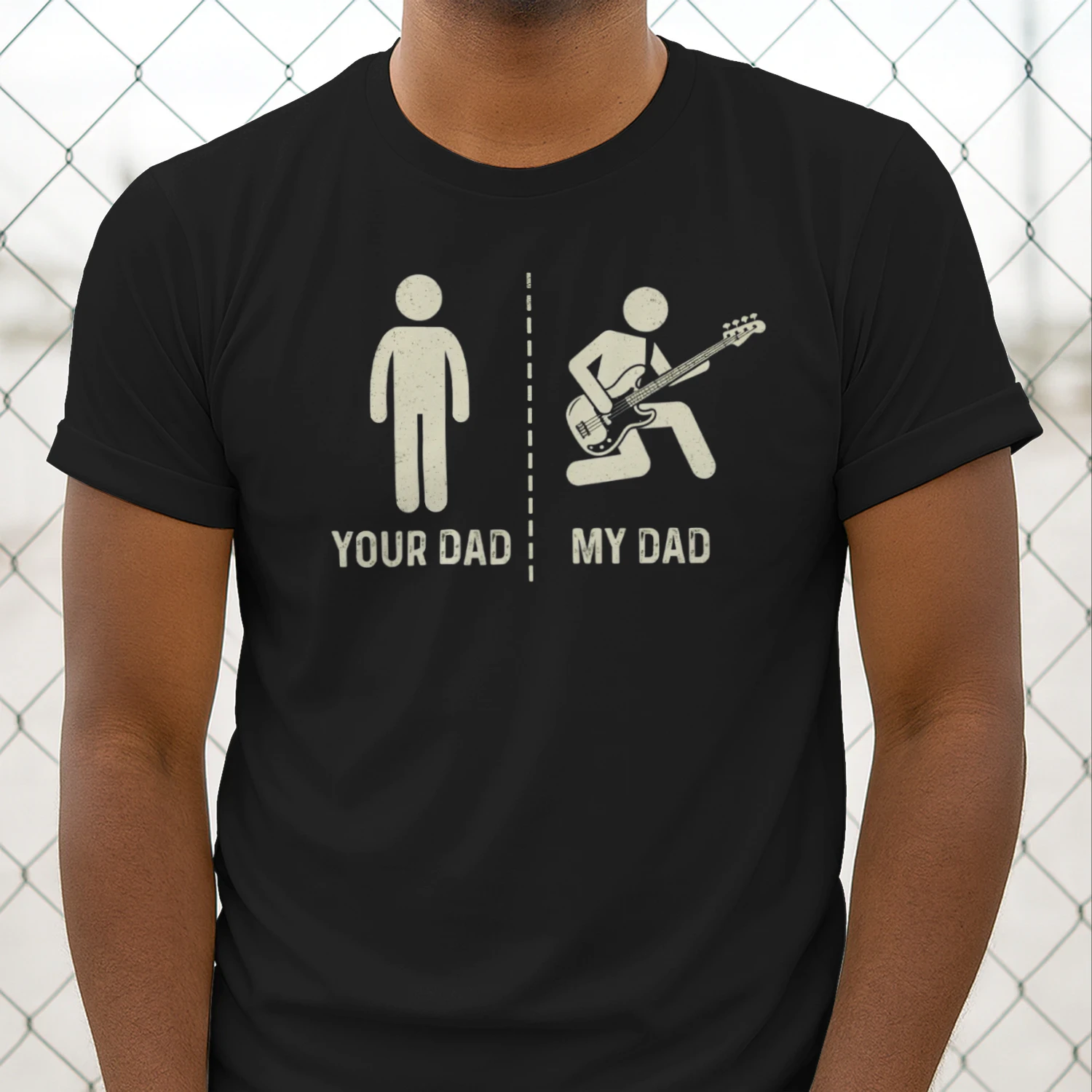 Funny Bass Player Father Graphic T-Shirt