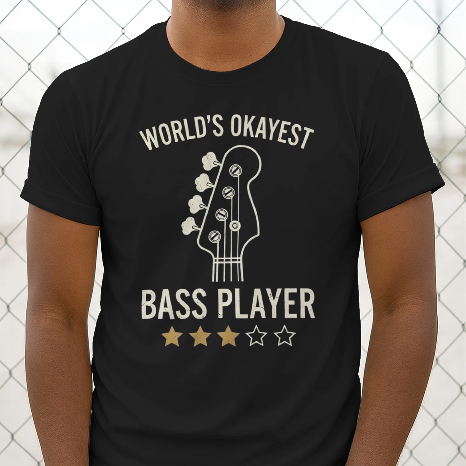 World_s Okayest Bass Player Funny Graphic T-Shirt