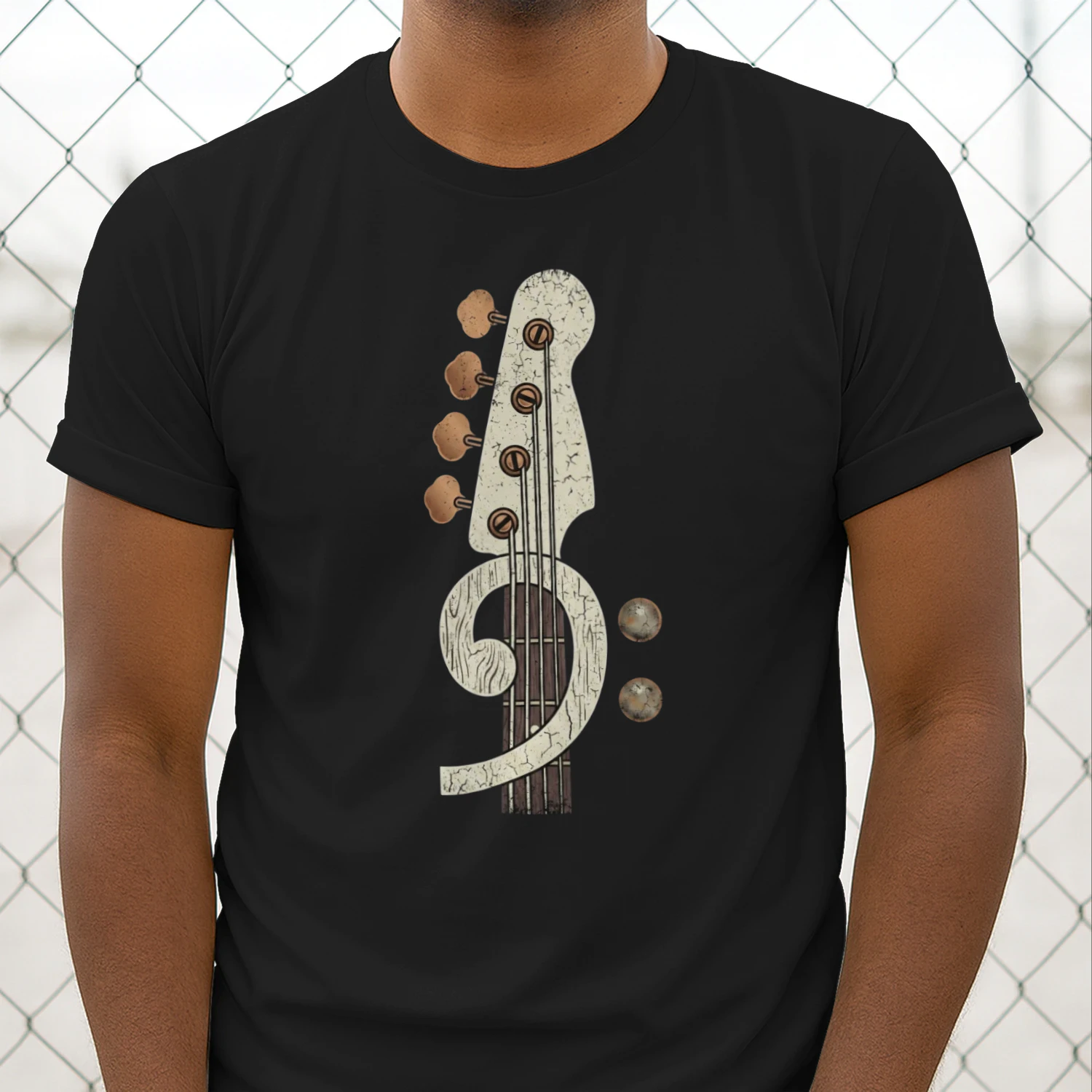 Bass Headstock Clef Graphic Tee