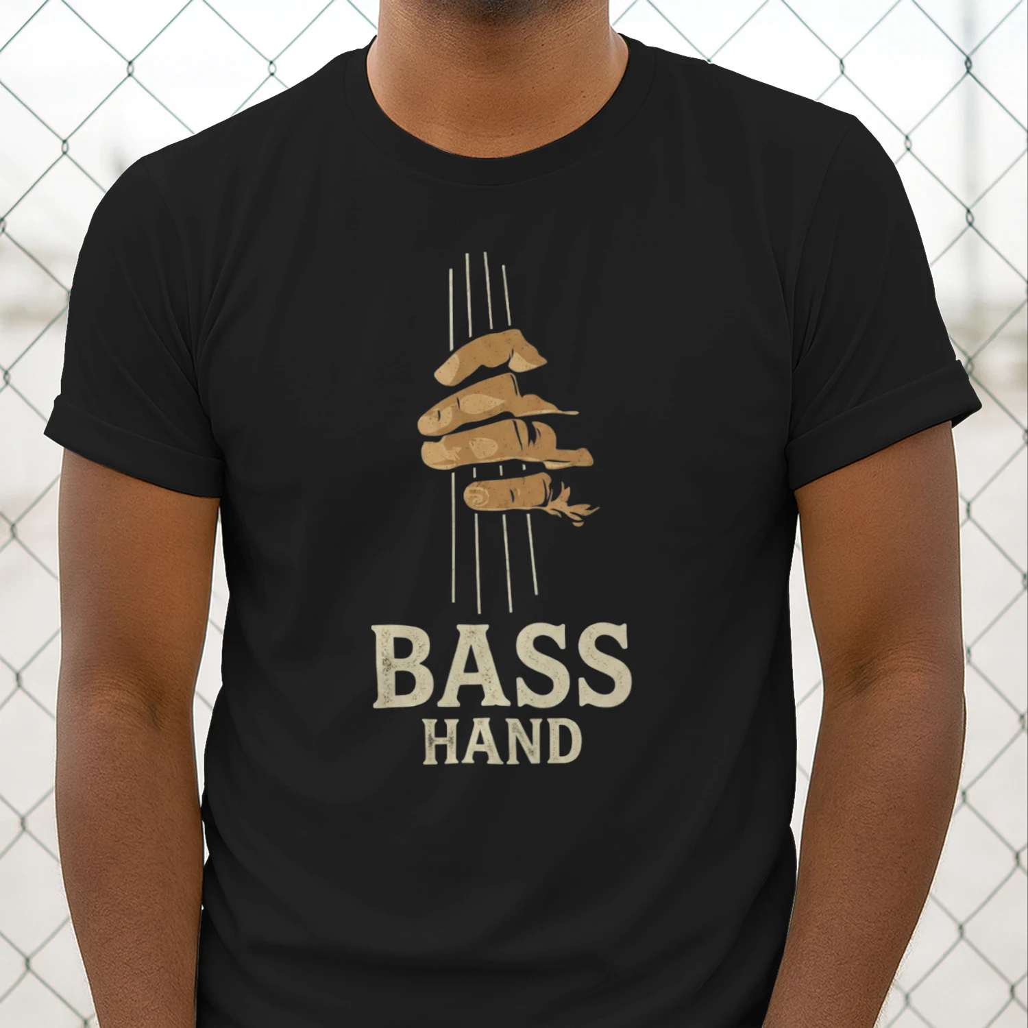 Minimalist Bass Hand Graphic Tee