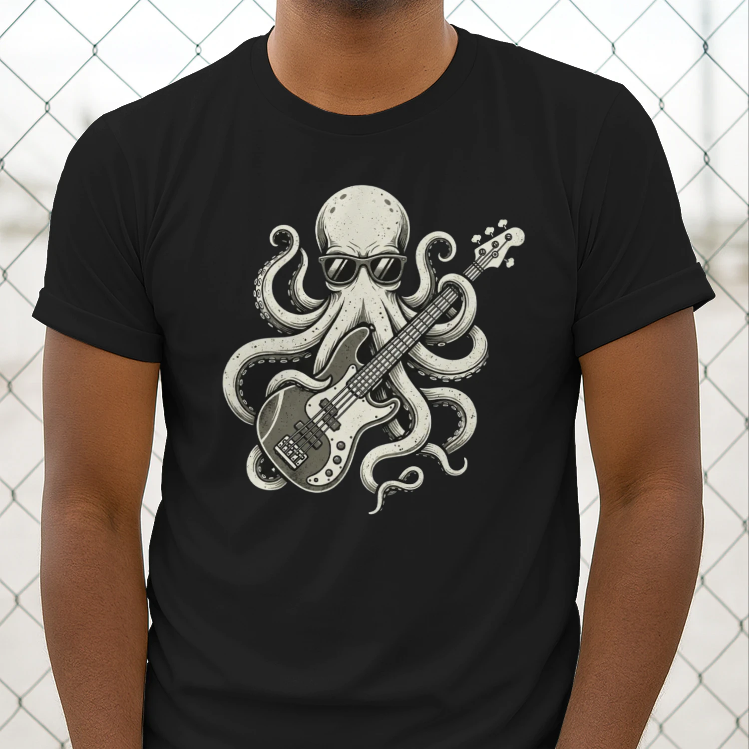Cool Octopus Musician Art Tee