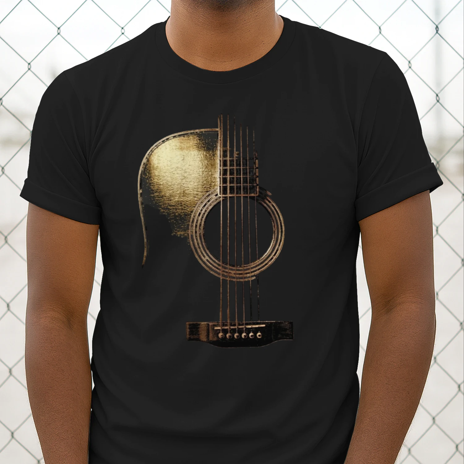 Guitar Abstract Acoustic Guitar Tee
