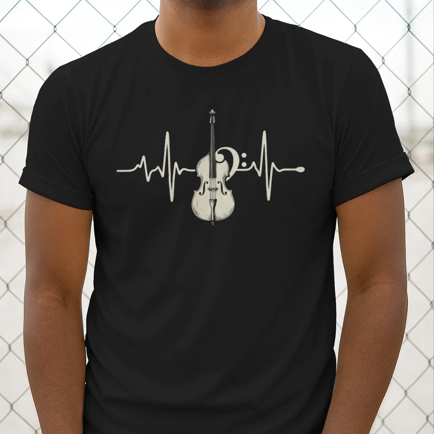 Double Bass Heartbeat Graphic Tee