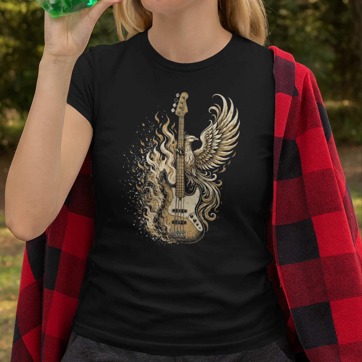 Phoenix Fire Bass Guitar Tee