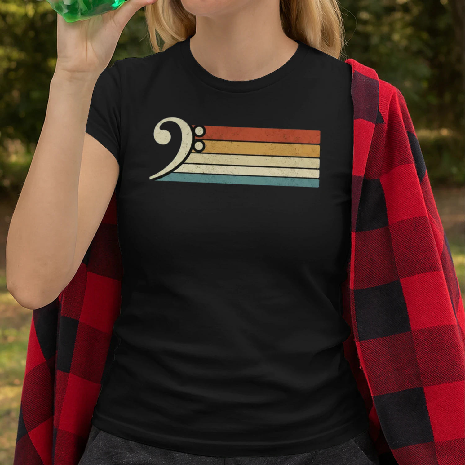 Classic Bass Guitar Player Stripe T-Shirt