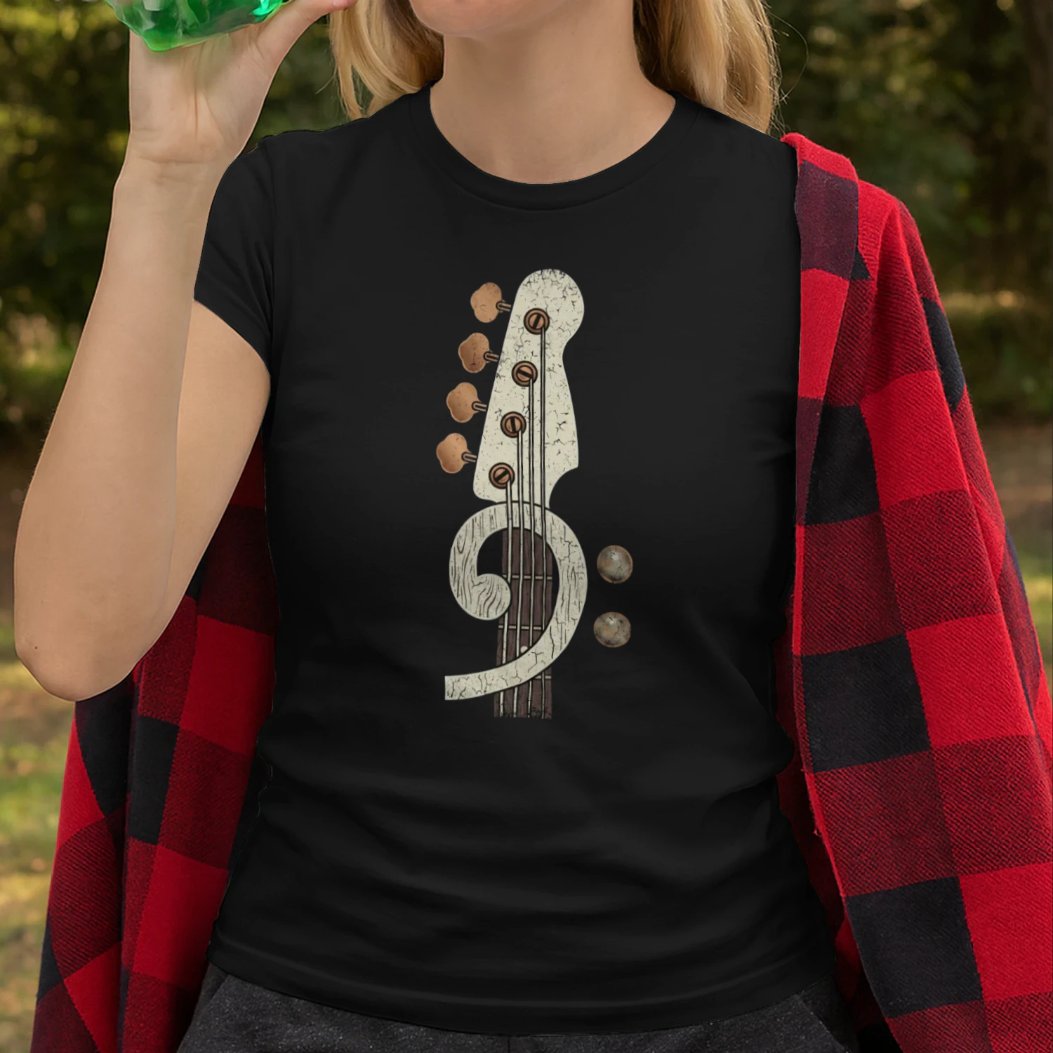 Bass Headstock Clef Graphic Tee