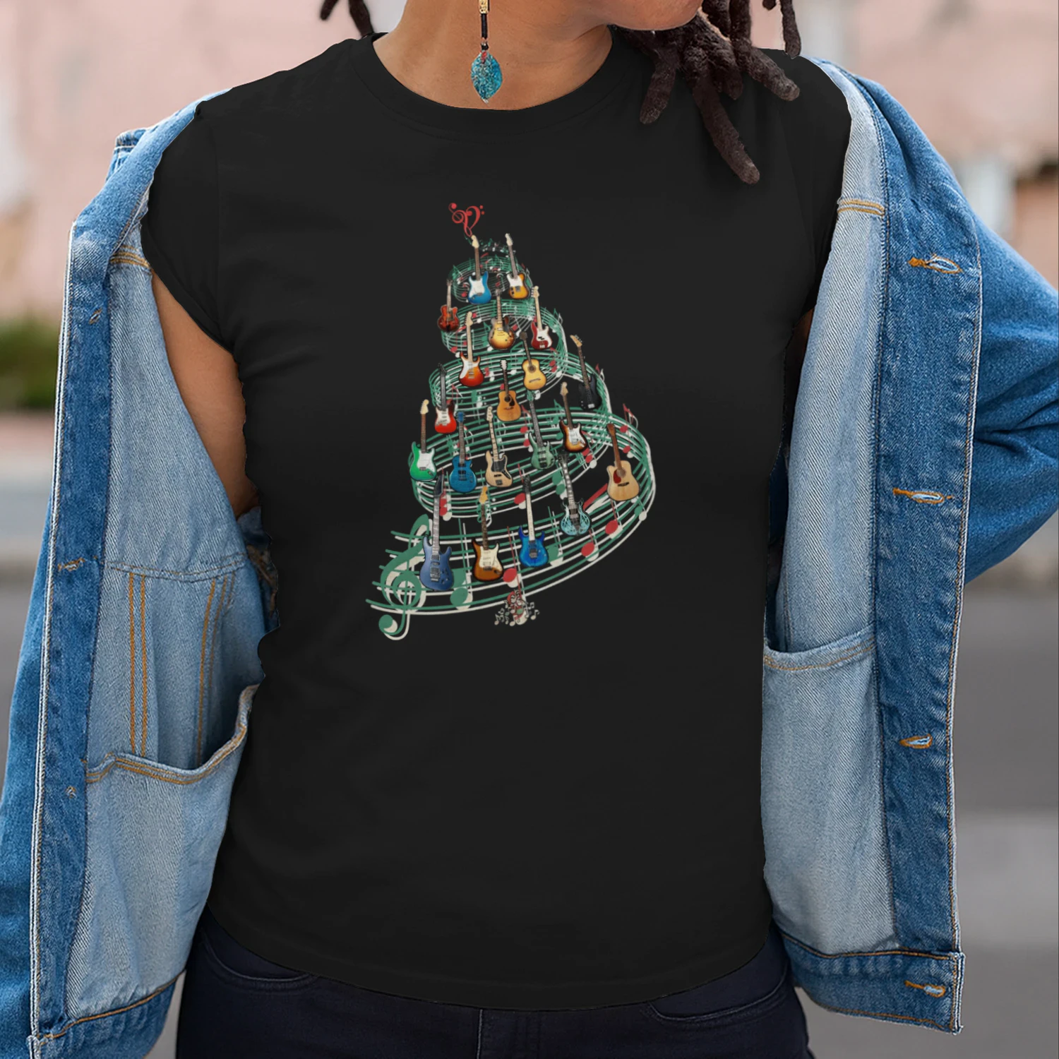 Christmas Guitar Notes Tree