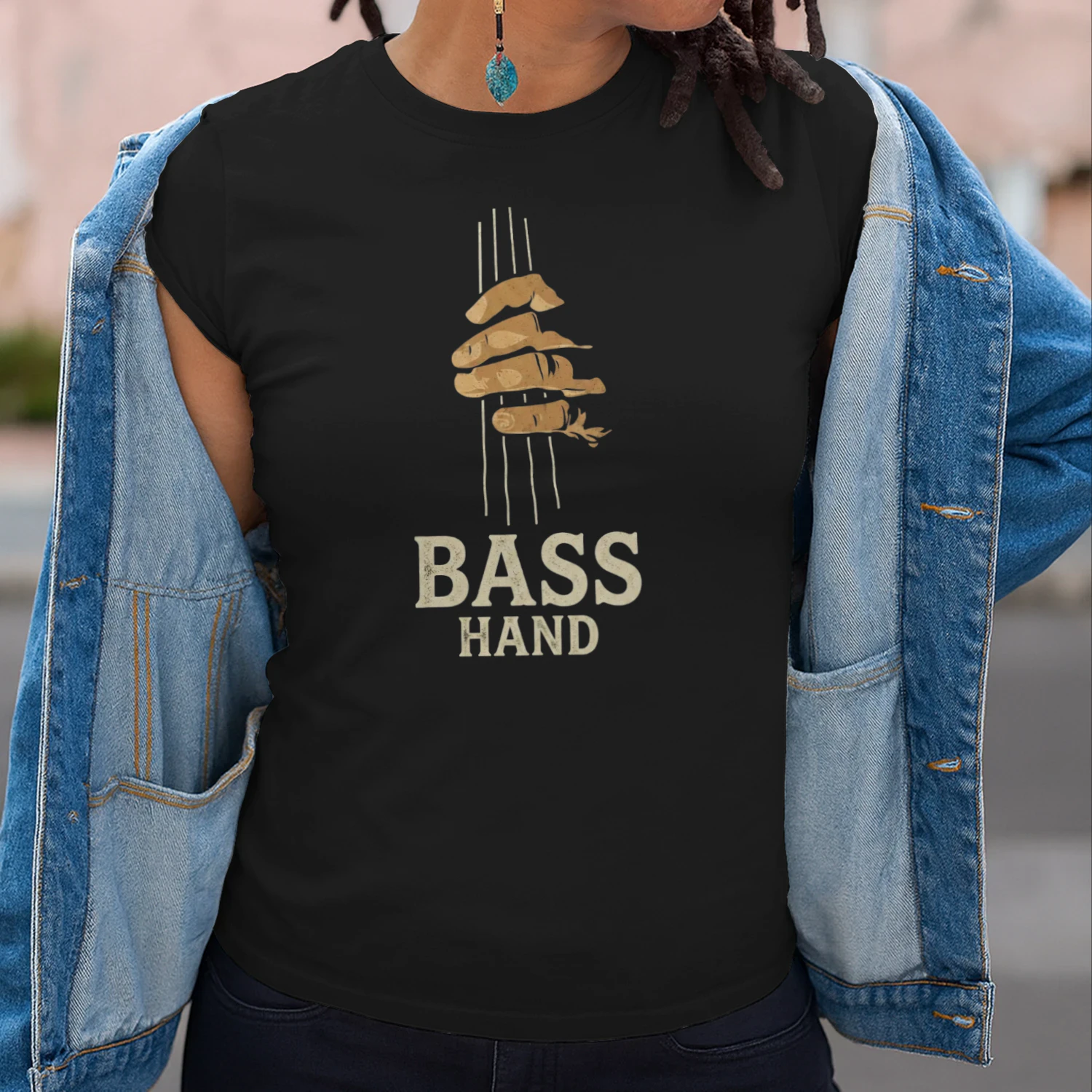 Minimalist Bass Hand Graphic Tee